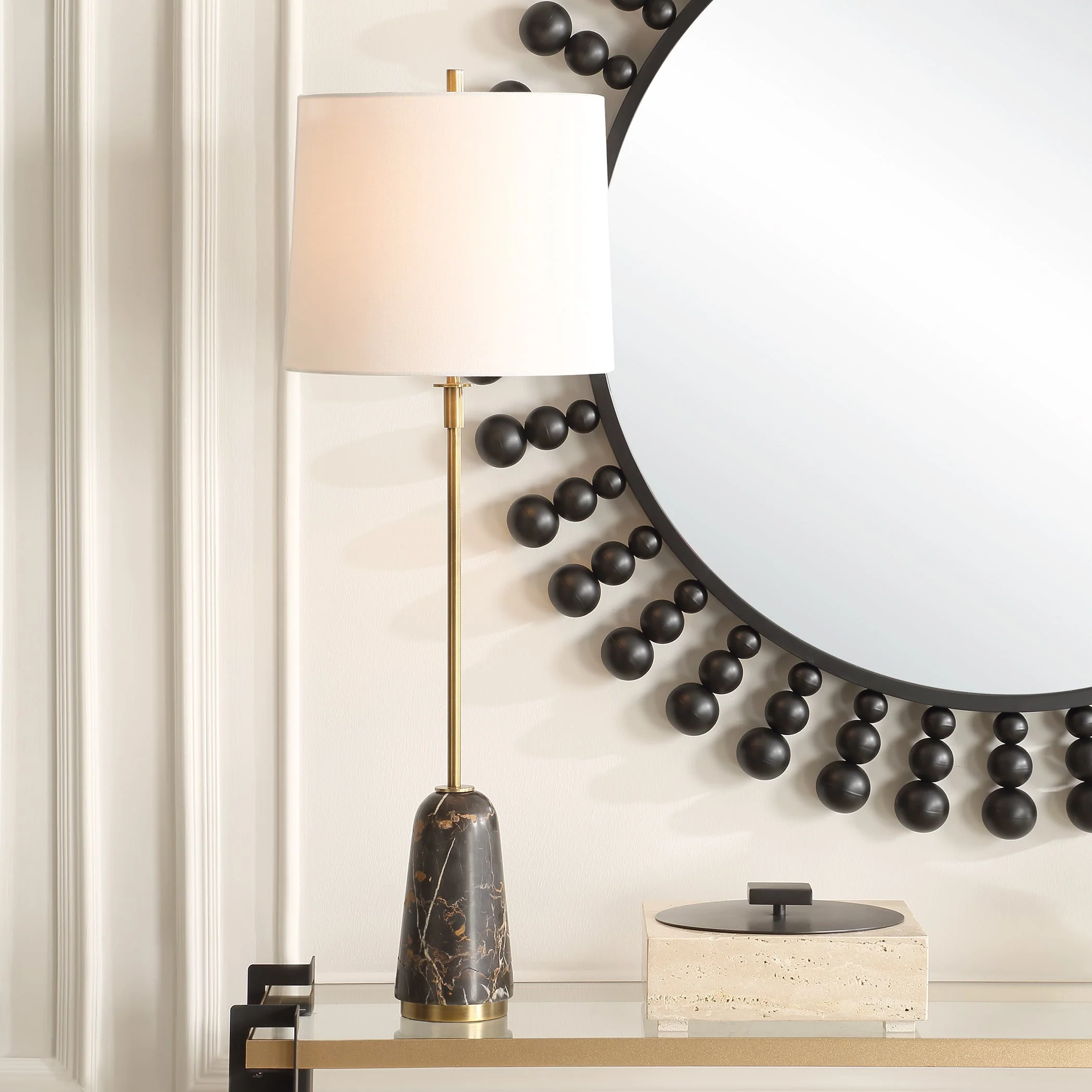 Uttermost Jenson Black Marble Buffet Lamp - Image 2