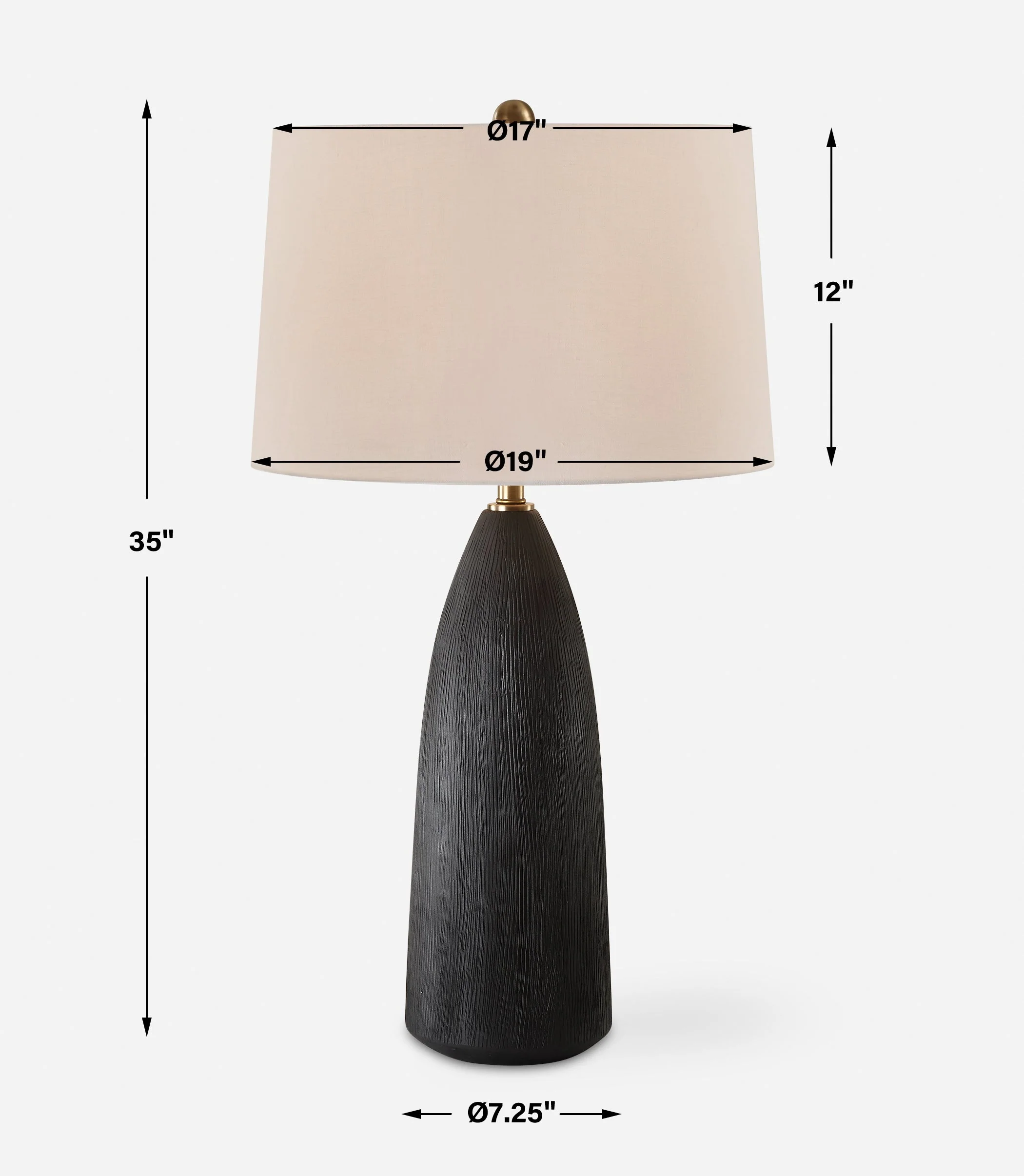 Uttermost Jett Black Table Lamp - Image 3