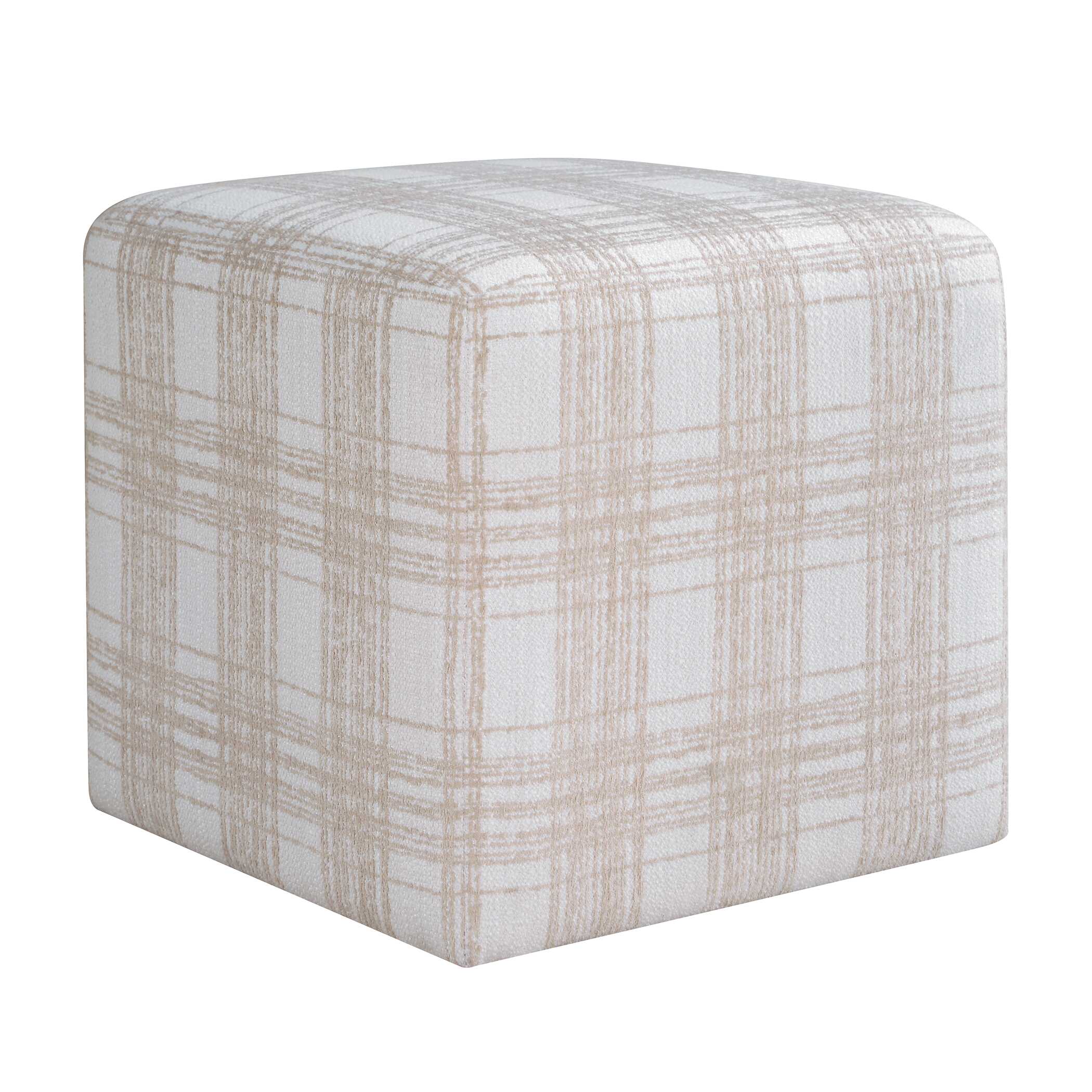 Uttermost Joie Porcelain Plaid Ottoman - Image 6