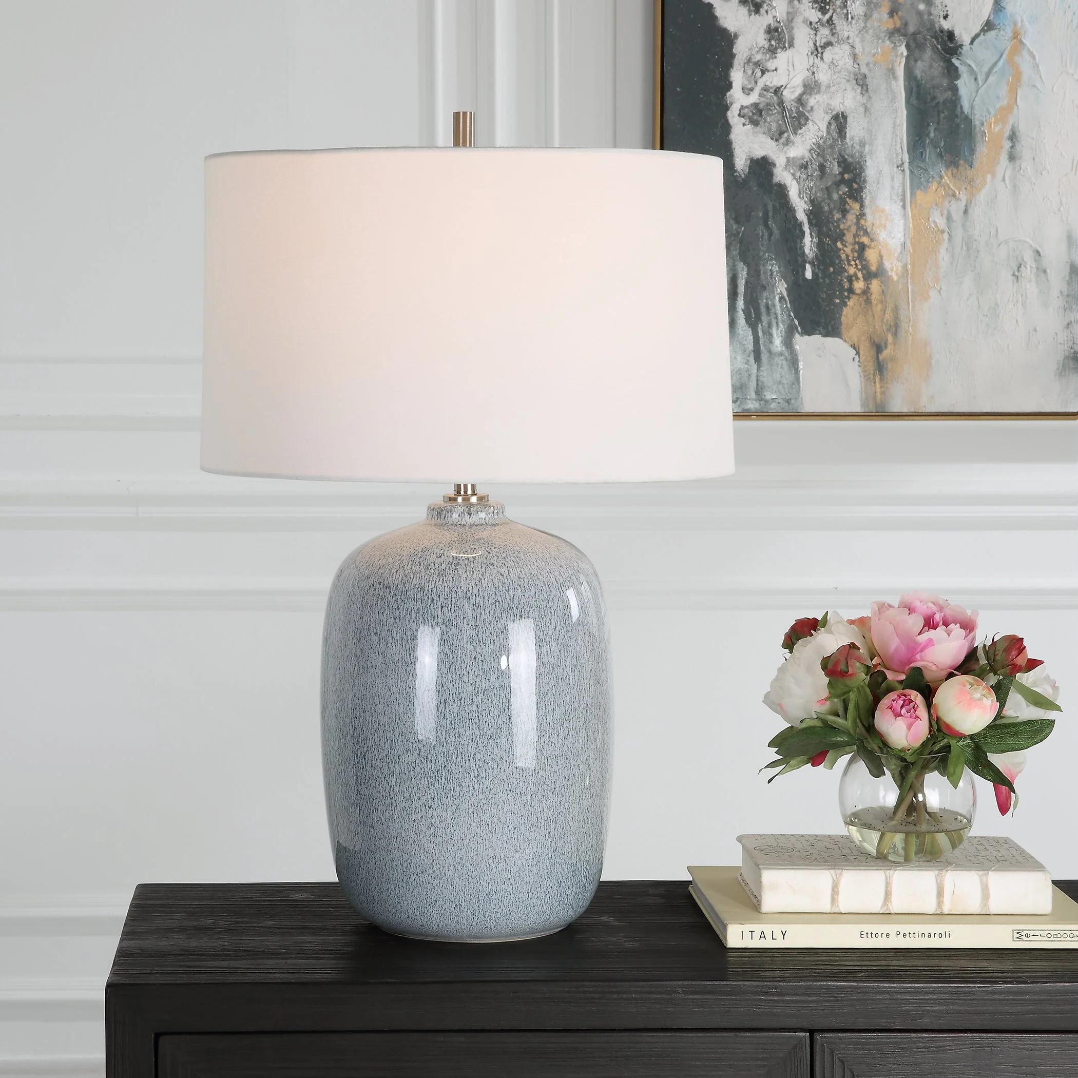 Uttermost Jubilee Sky Blue Table Lamp - Image 2