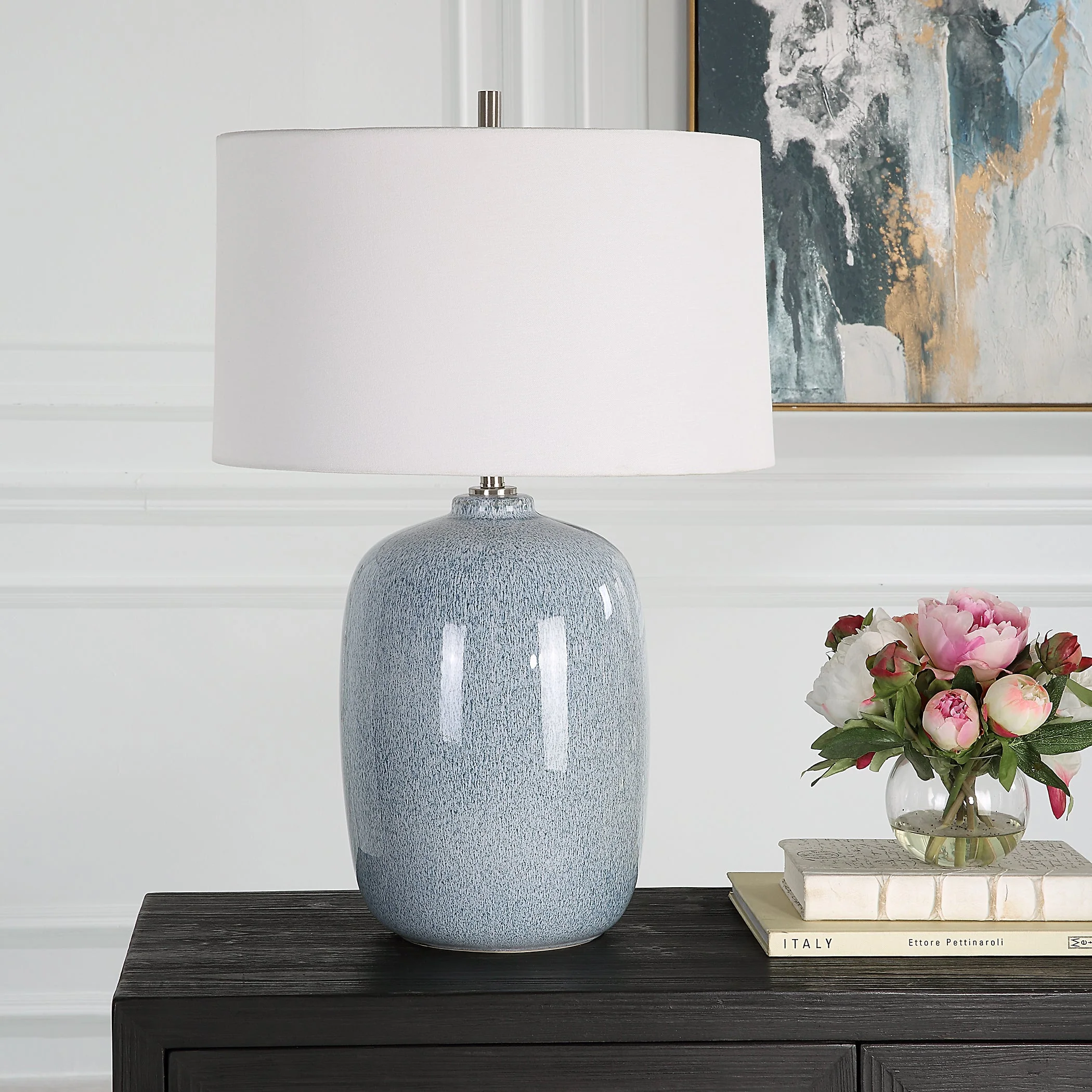 Uttermost Jubilee Sky Blue Table Lamp - Image 3