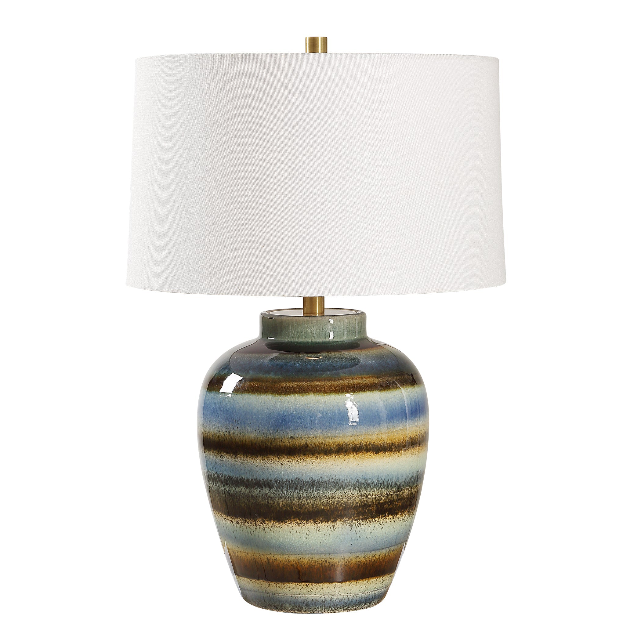 Uttermost Judarn Blue Brown Table Lamp - Image 4