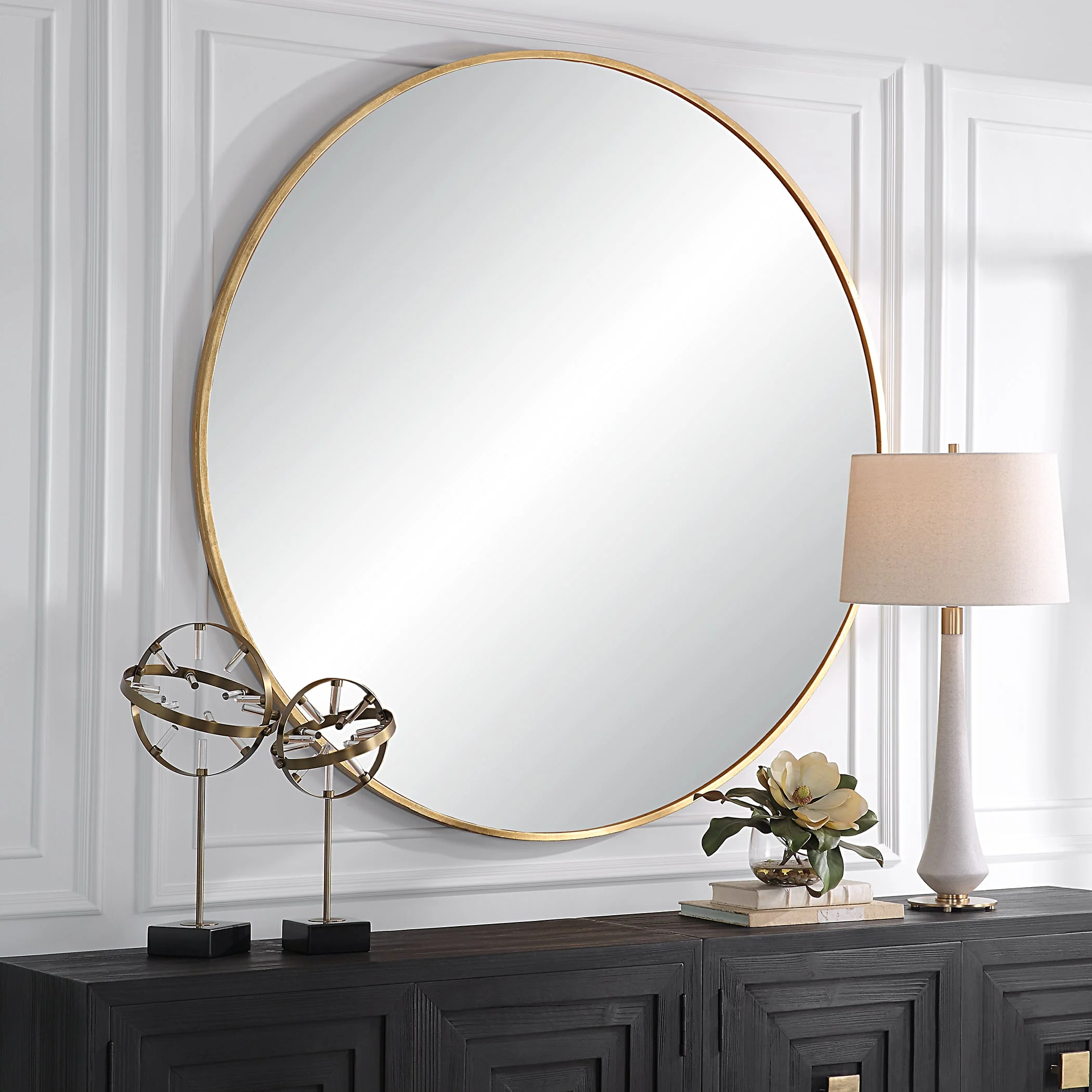 Uttermost Junius Large Gold Round Mirror - Image 3