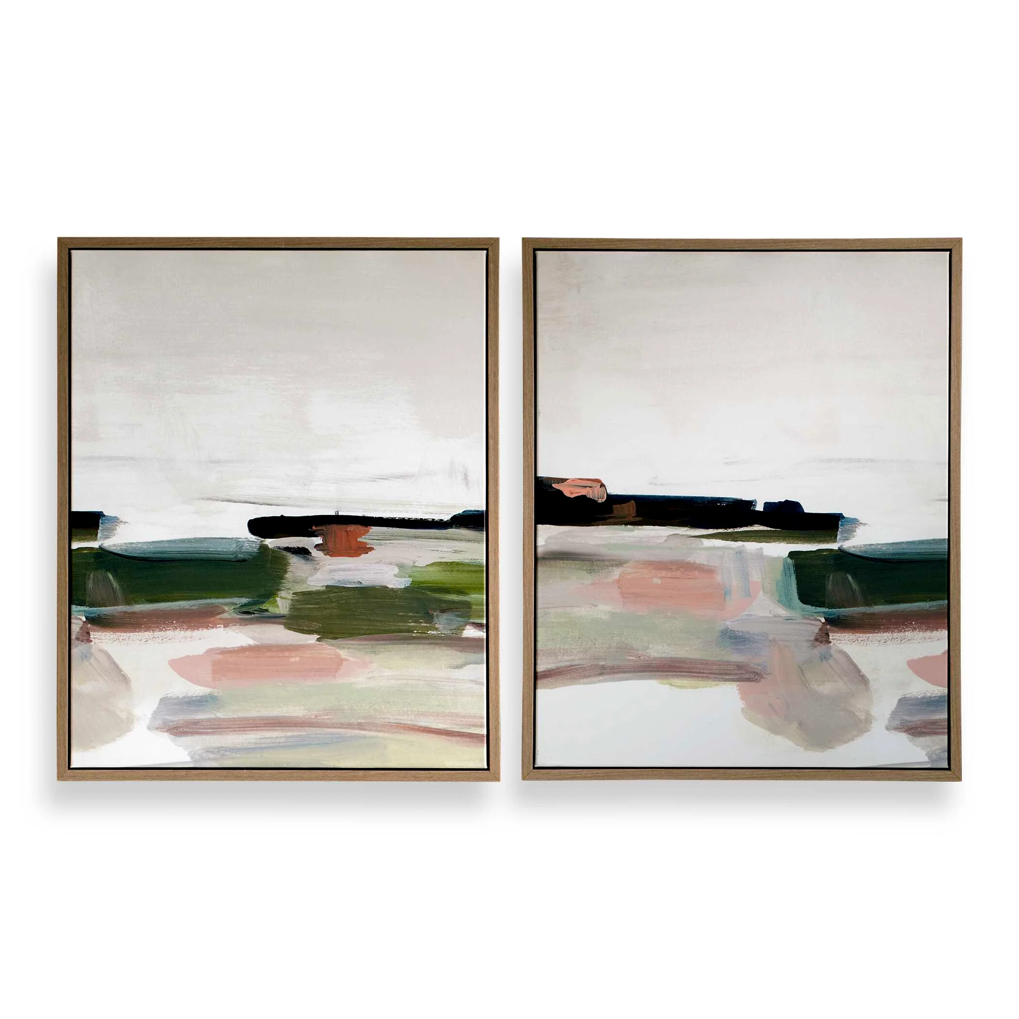 Uttermost Just Peaking Framed Abstract Prints Set/2