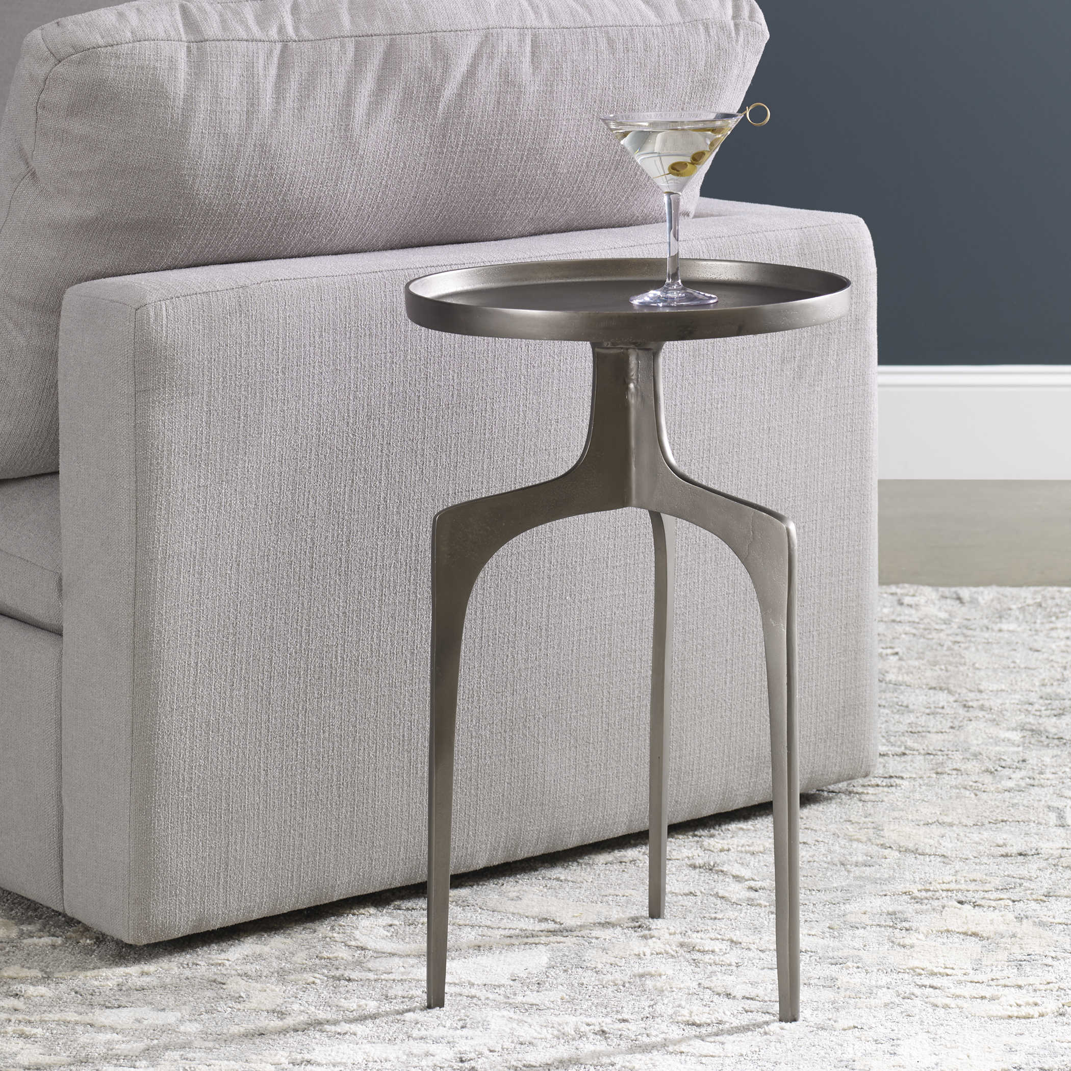 Uttermost Kenna Accent Table Nickel