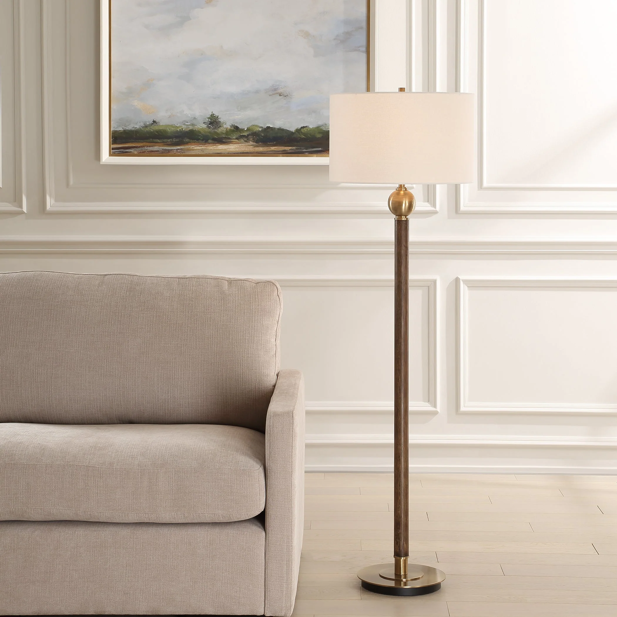 Uttermost Keros Dark Oak Floor Lamp - Image 2