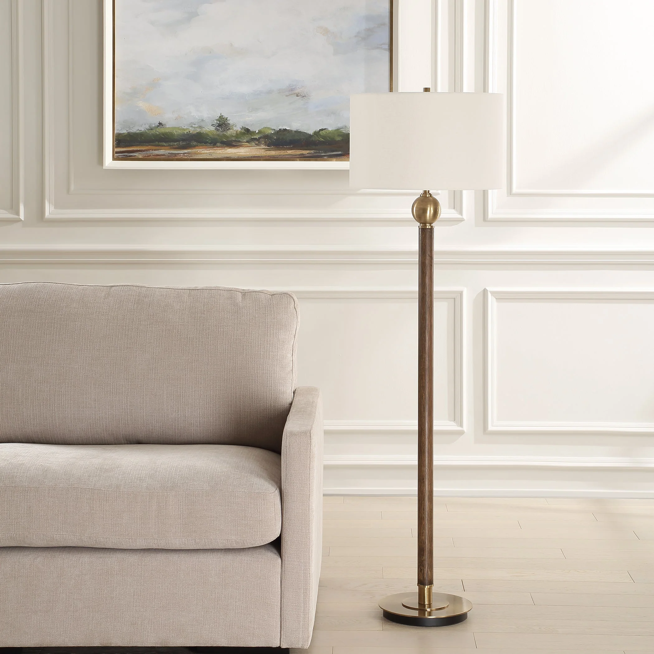 Uttermost Keros Dark Oak Floor Lamp - Image 3