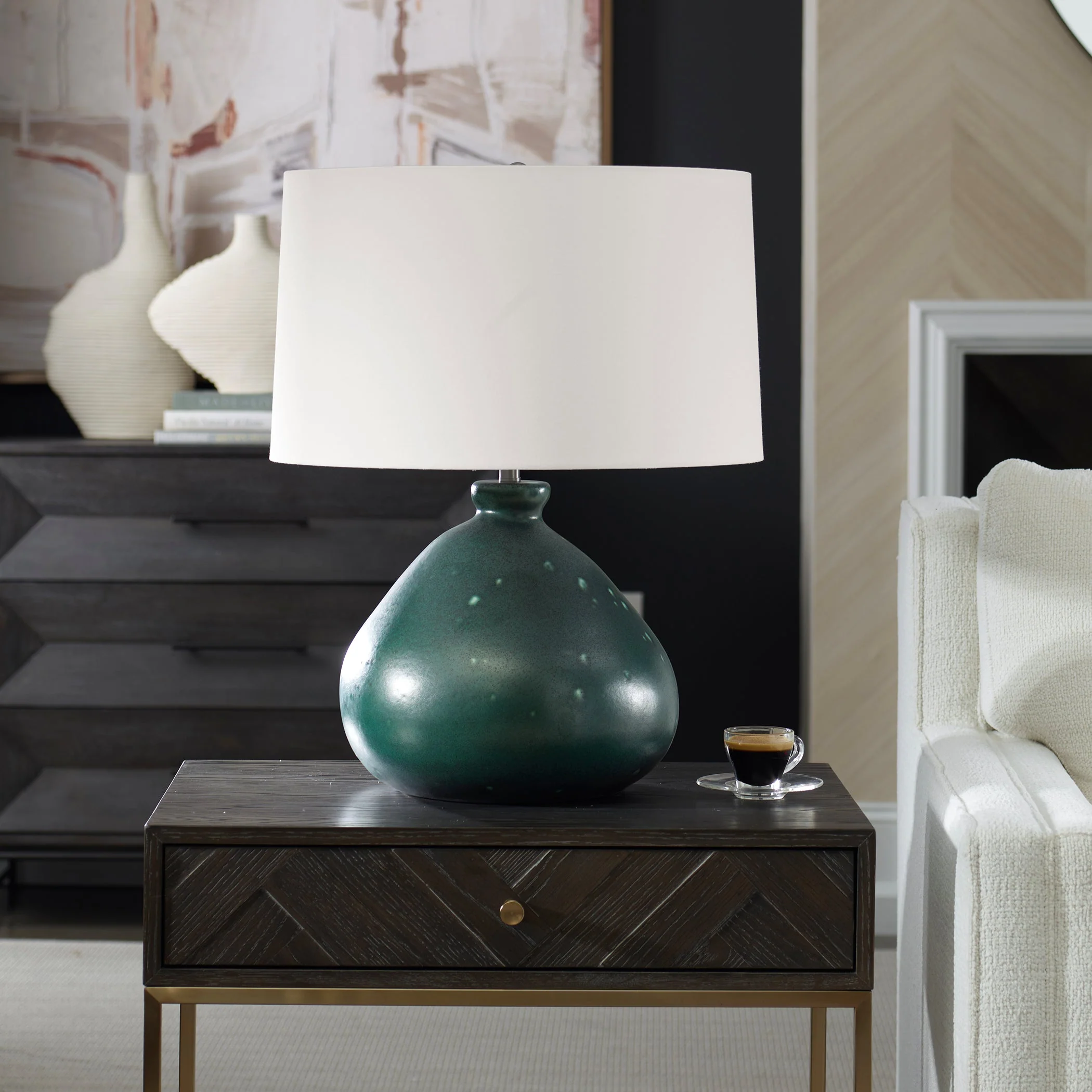 Uttermost Killarney Distressed Green Table Lamp - CLOSEOUT - Image 2
