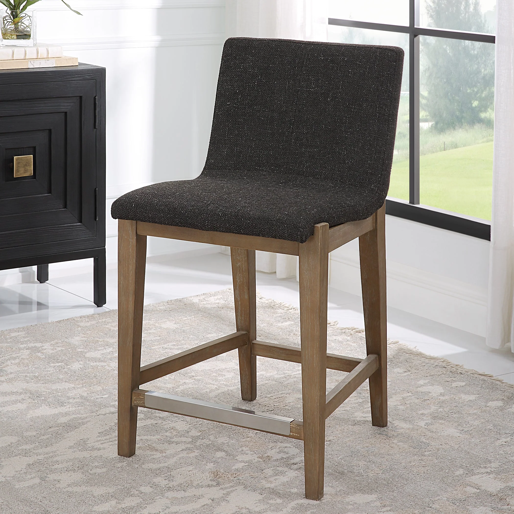Uttermost Klemens Chocolate Counter Stool - Image 2