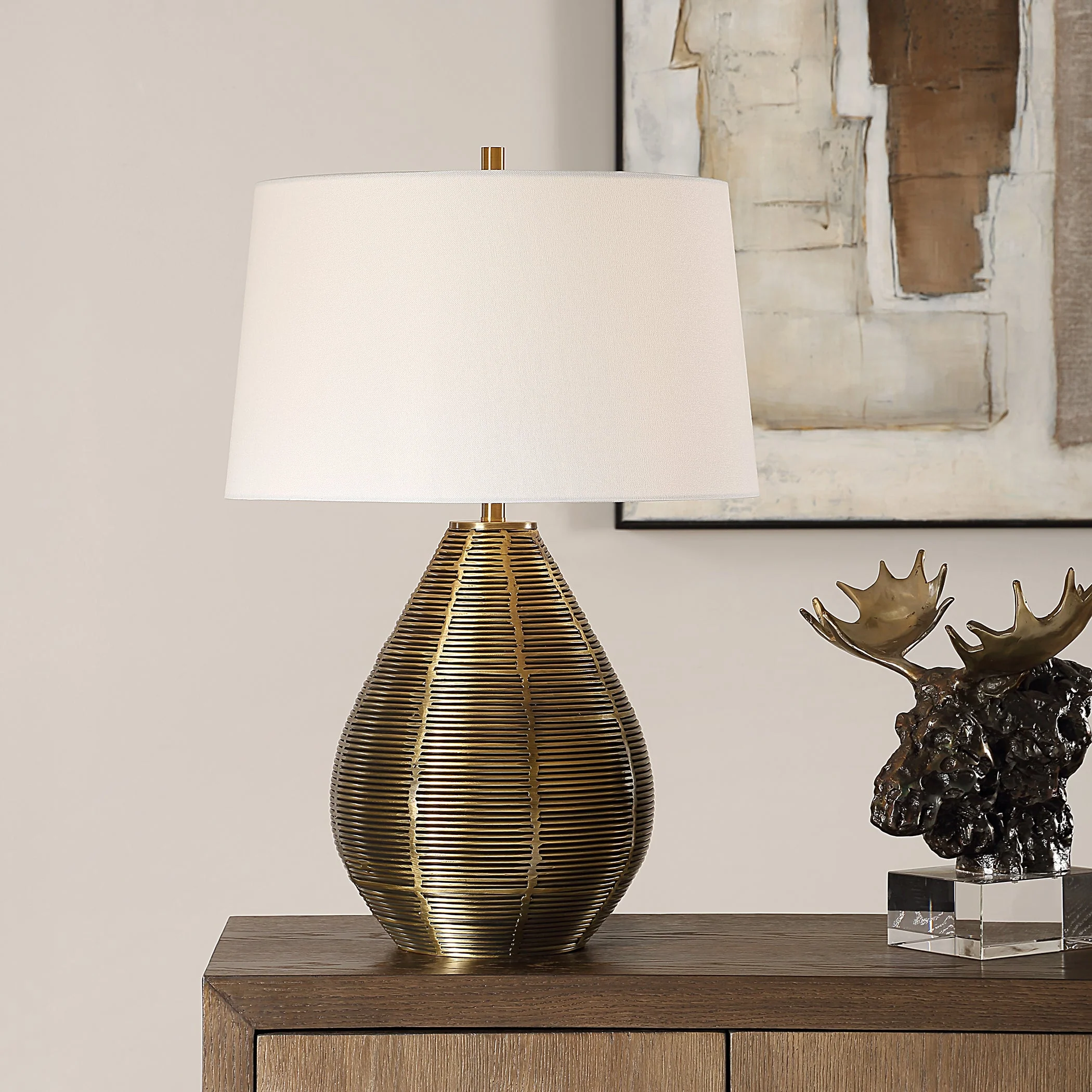 Uttermost Knowles Brass Table Lamp - Image 2