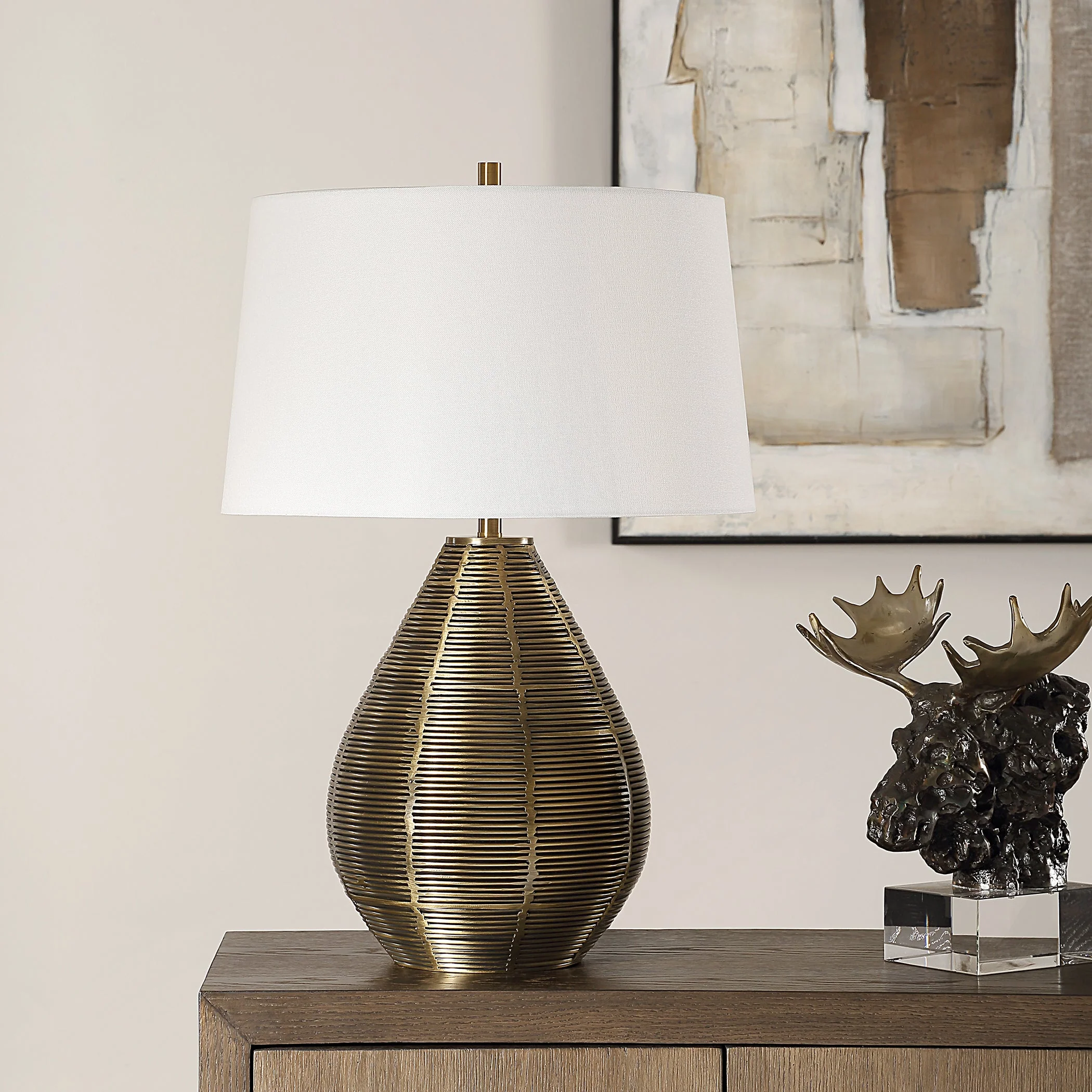 Uttermost Knowles Brass Table Lamp - Image 3