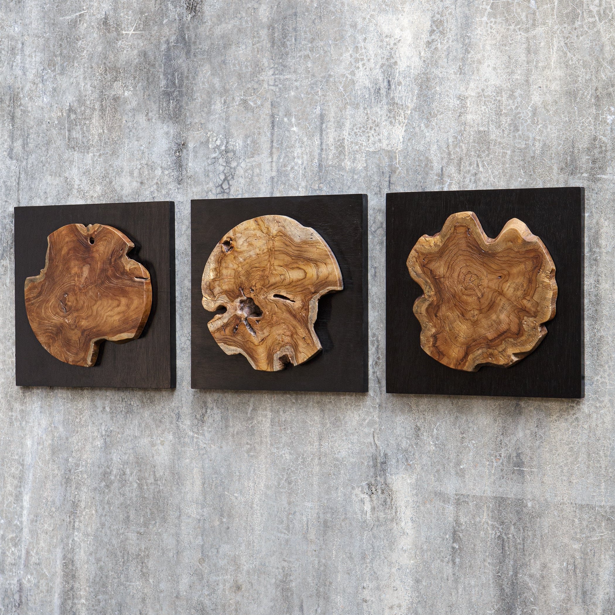 Uttermost Kolini Teak Wood Wall Decor, S/3 - Image 3