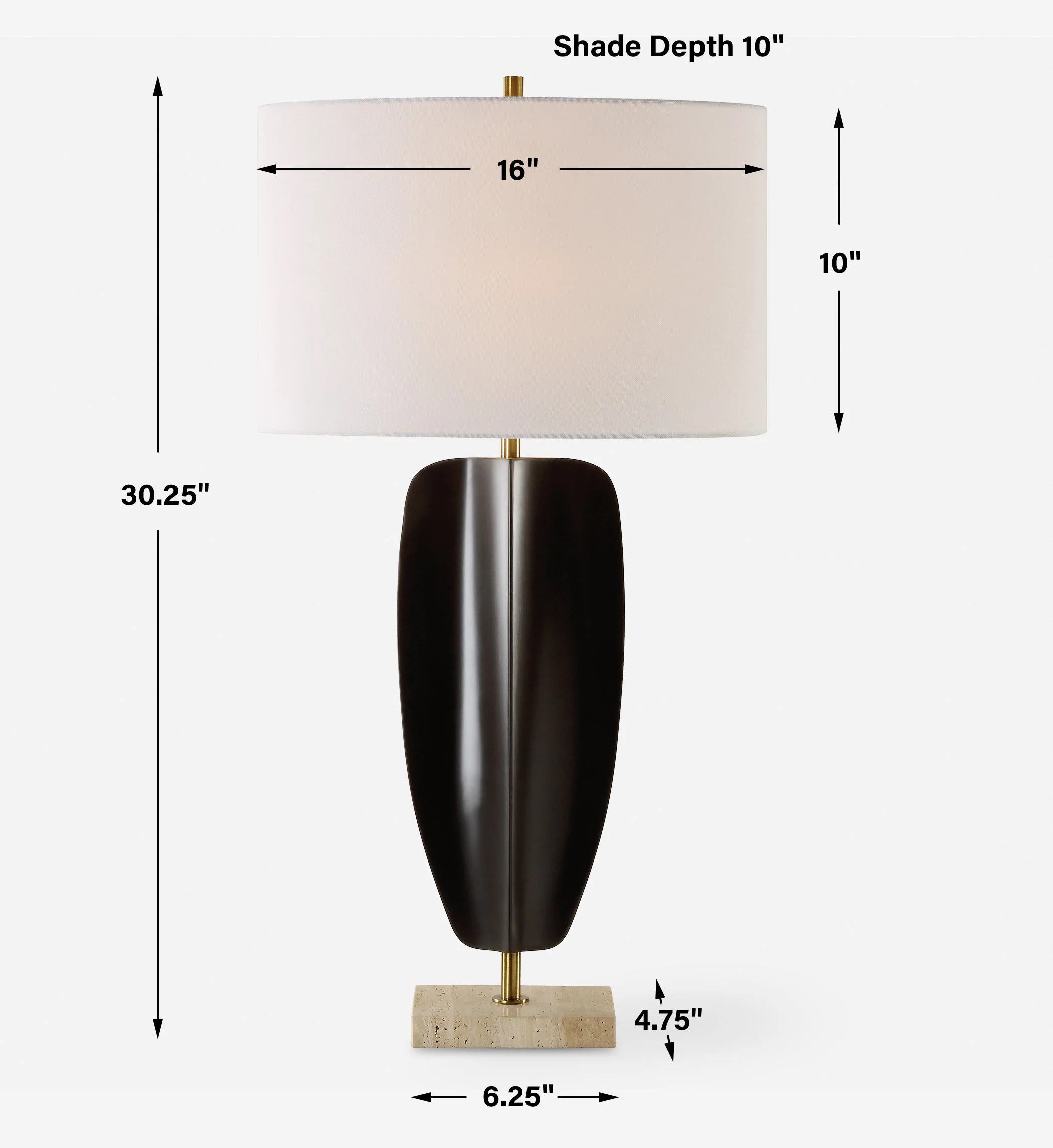 Uttermost Kure Black Table Lamp - Image 3