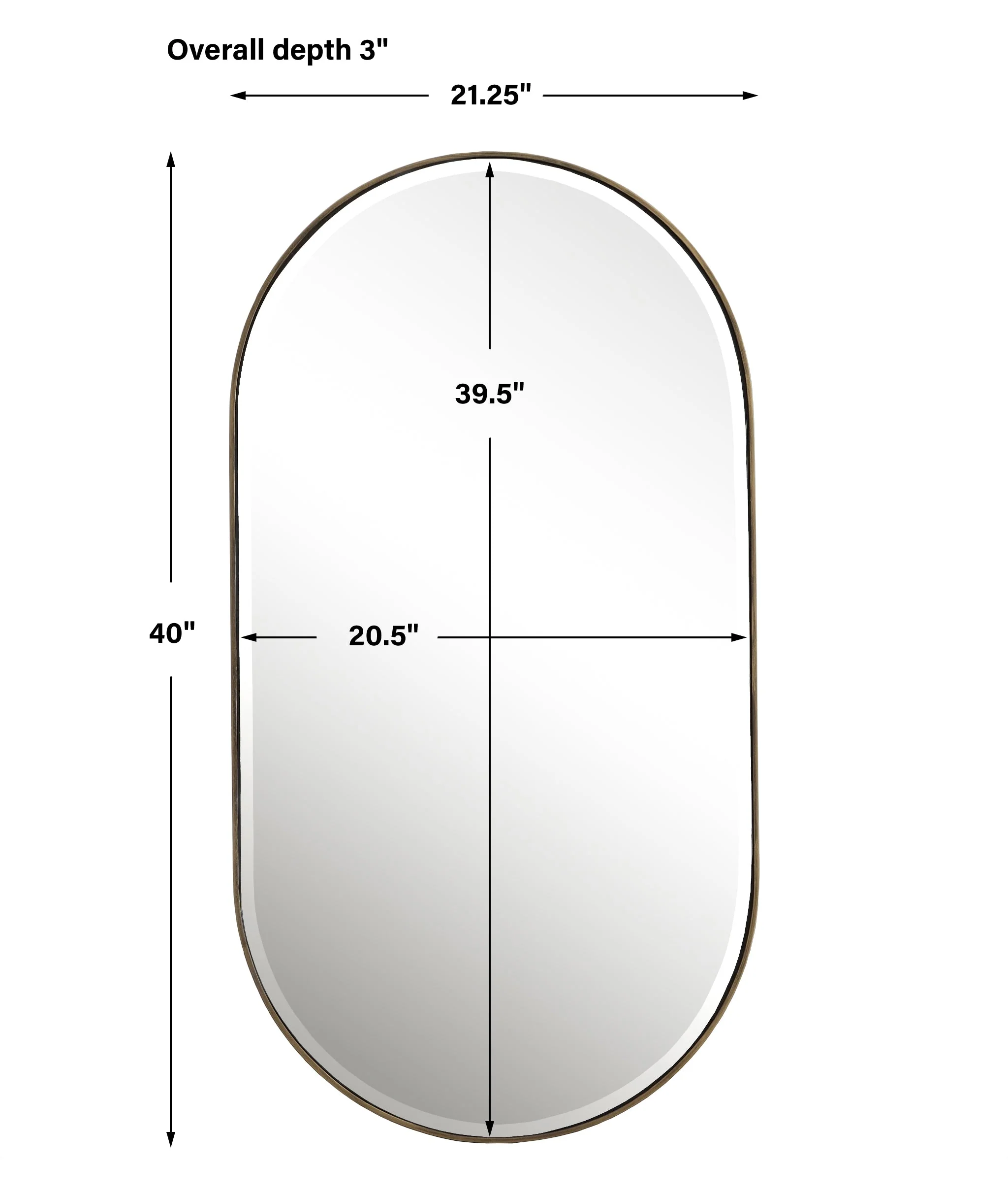 Uttermost Lago Oval Gold Mirror - Image 3