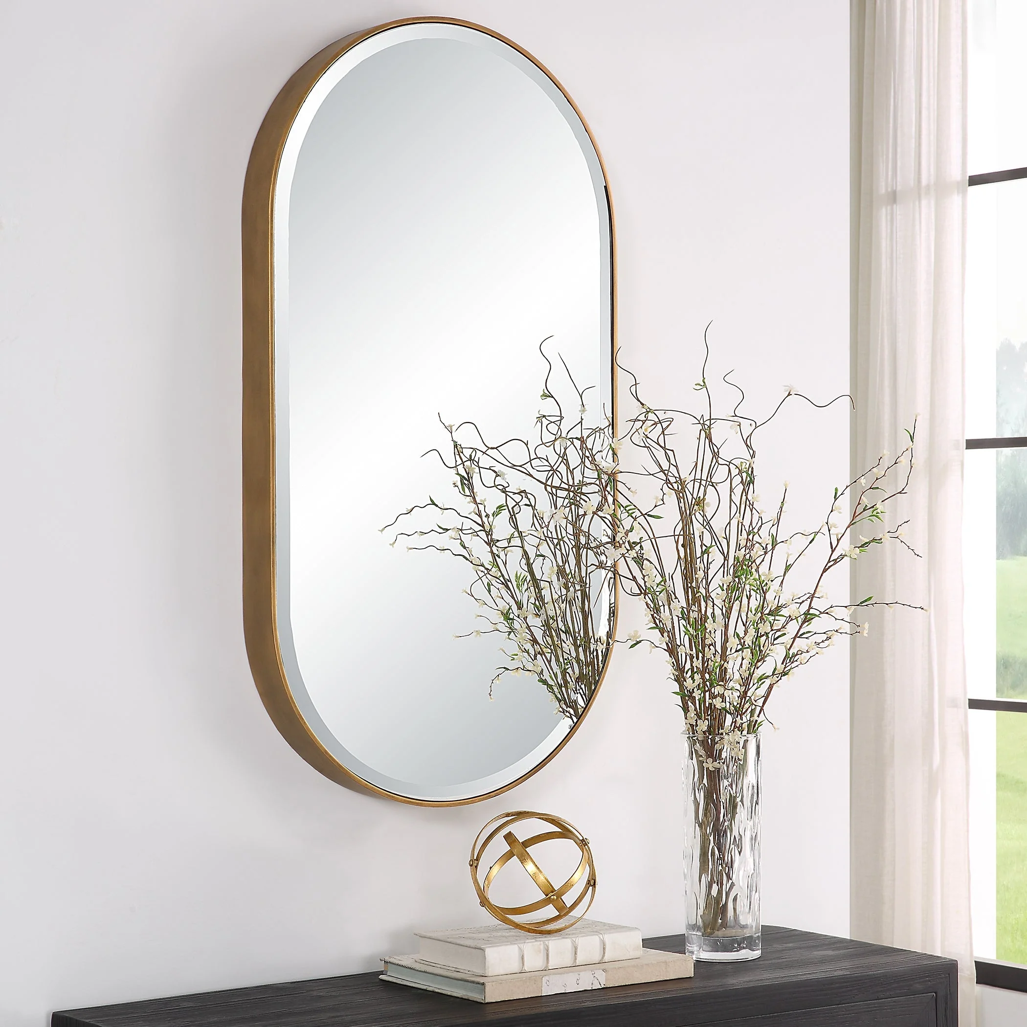 Uttermost Lago Oval Gold Mirror - Image 4