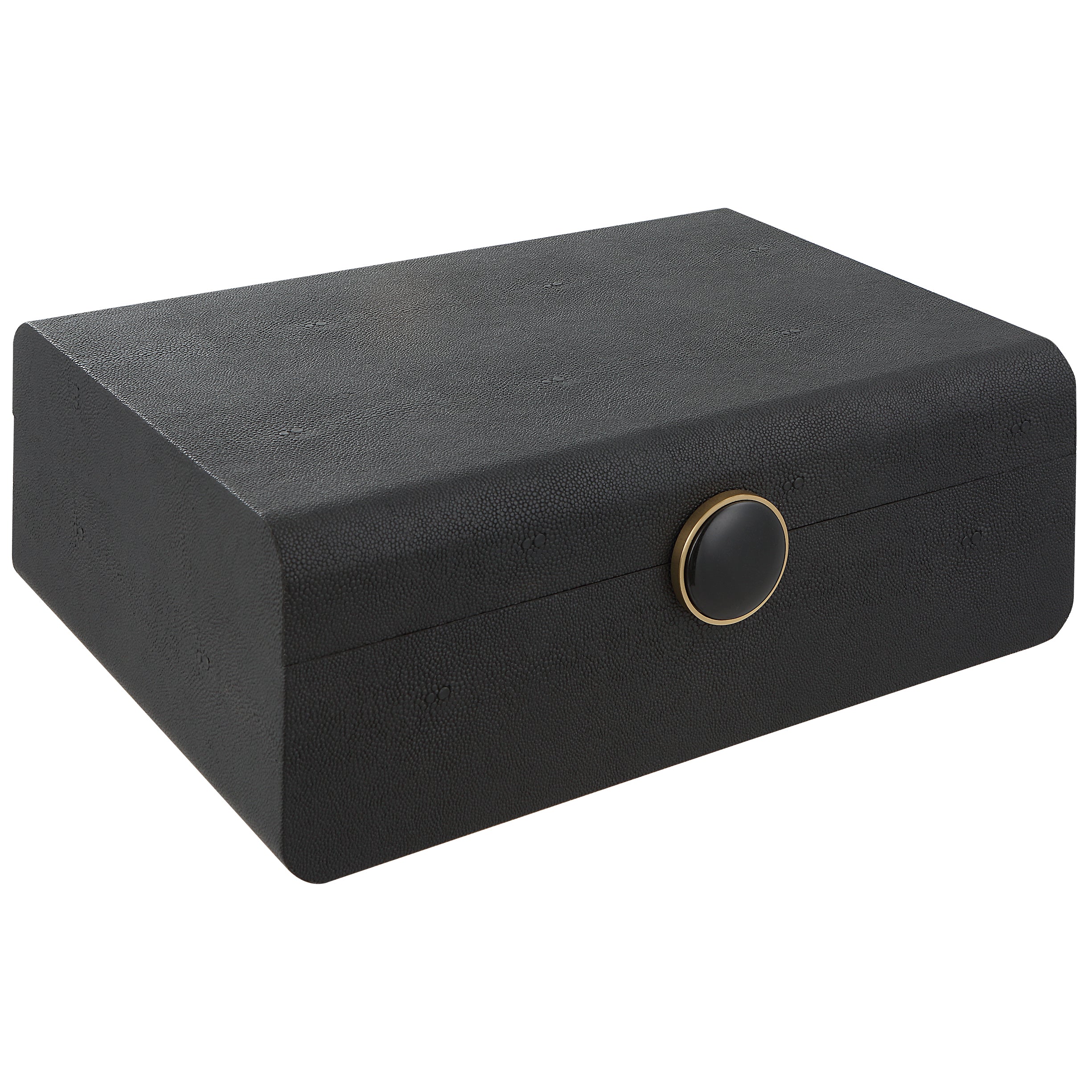 Uttermost Lalique Black Shagreen Box - Image 4
