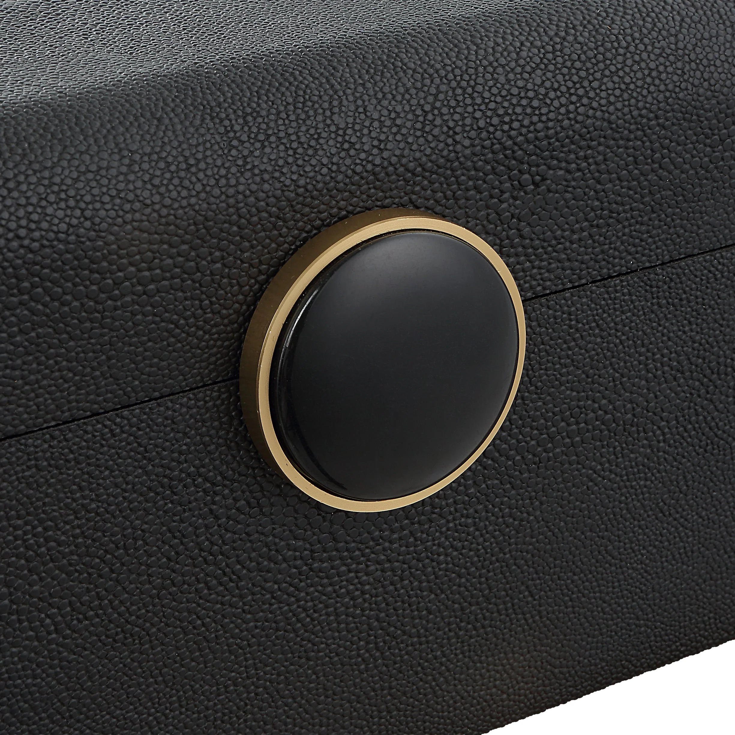 Uttermost Lalique Black Shagreen Box - Image 6