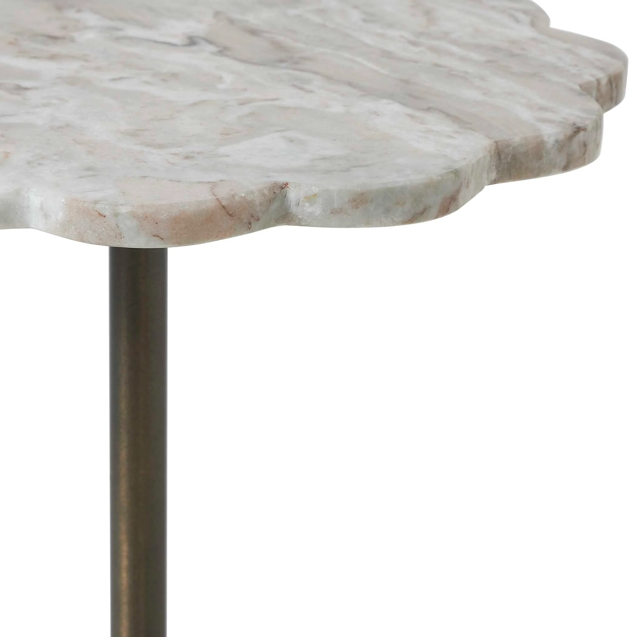 Uttermost Lana Scalloped Marble Drink Table - Image 5