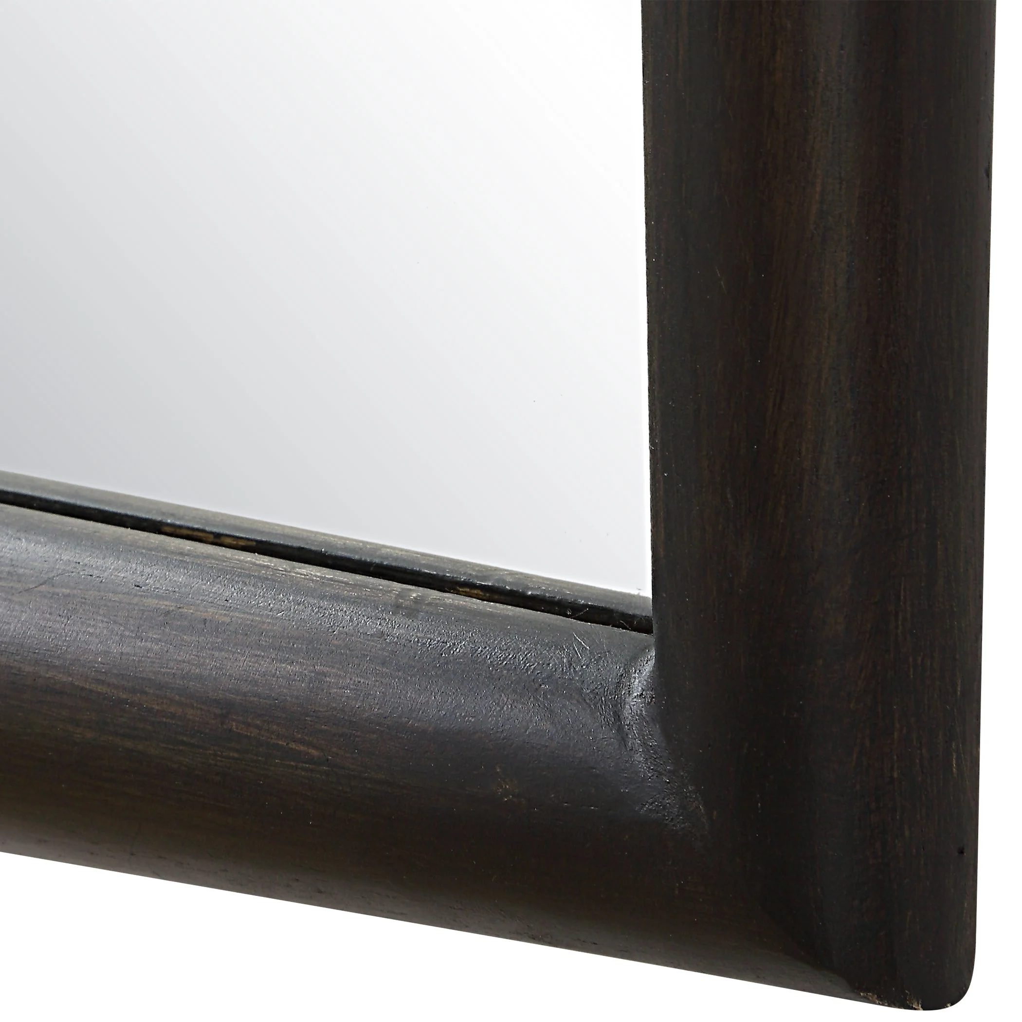 Uttermost Larkin Dark Wood & Brass Mirror - Image 4