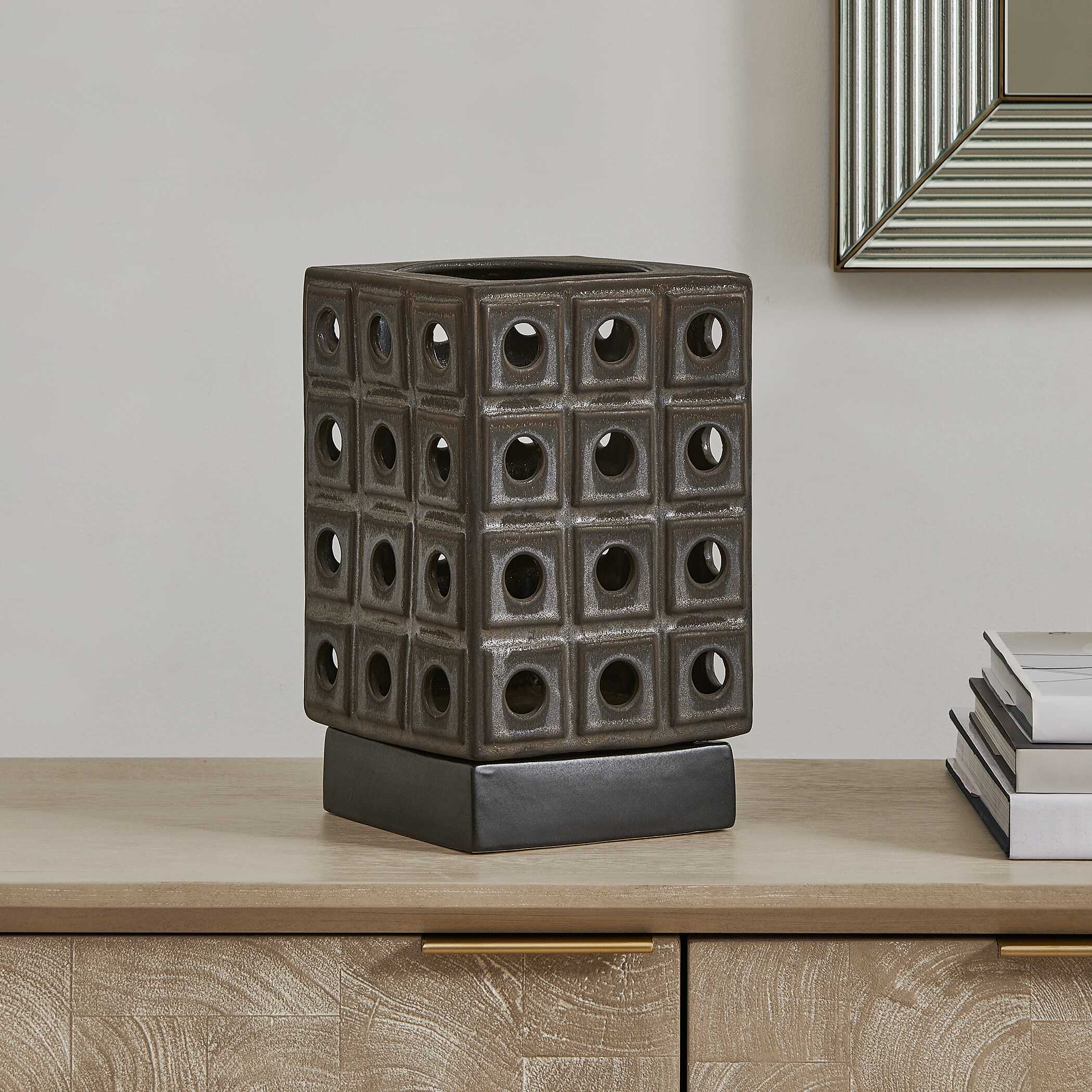 Uttermost Lattice Indoor-Outdoor Lantern Candleholder - Image 2