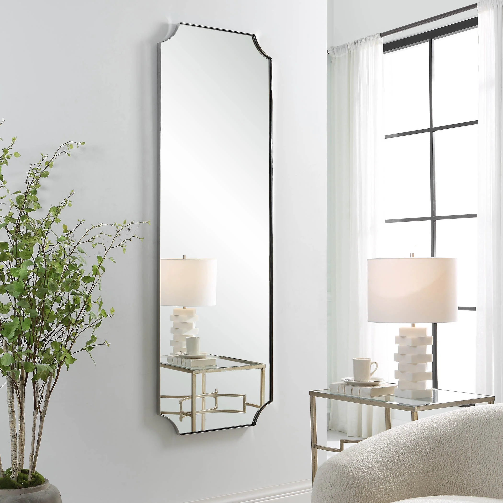 Uttermost Lennox Nickel Tall Mirror - Image 3