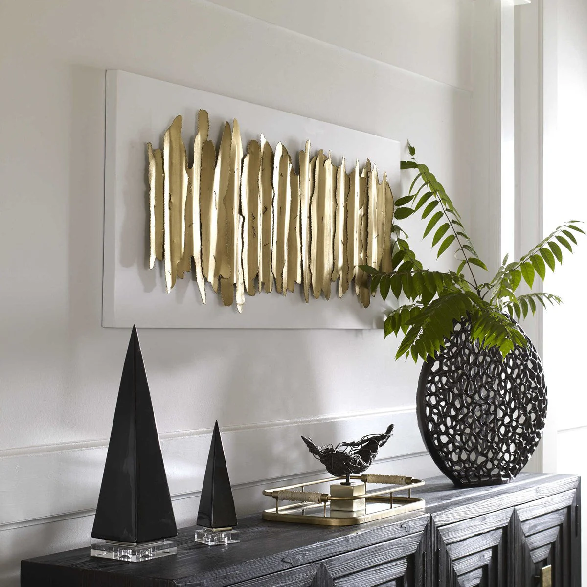 Uttermost Lev Metal Wall Decor, White