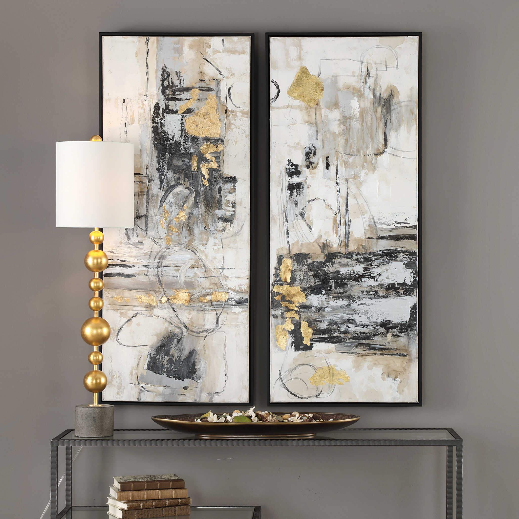Uttermost Life Scenes Hand Painted Canvases, S/2