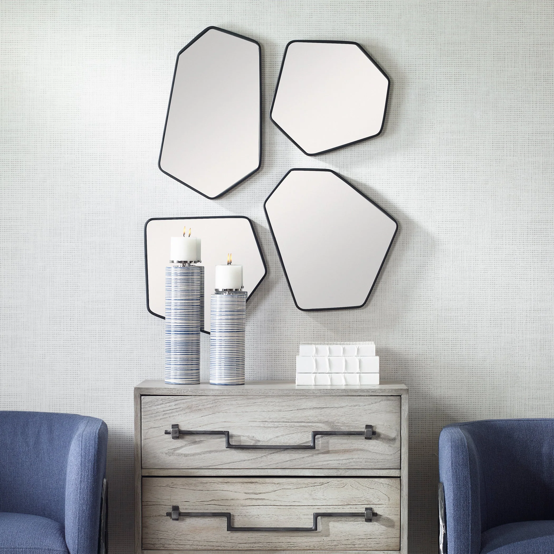Uttermost Linneah Black Mirrors, Set/4 - Image 2