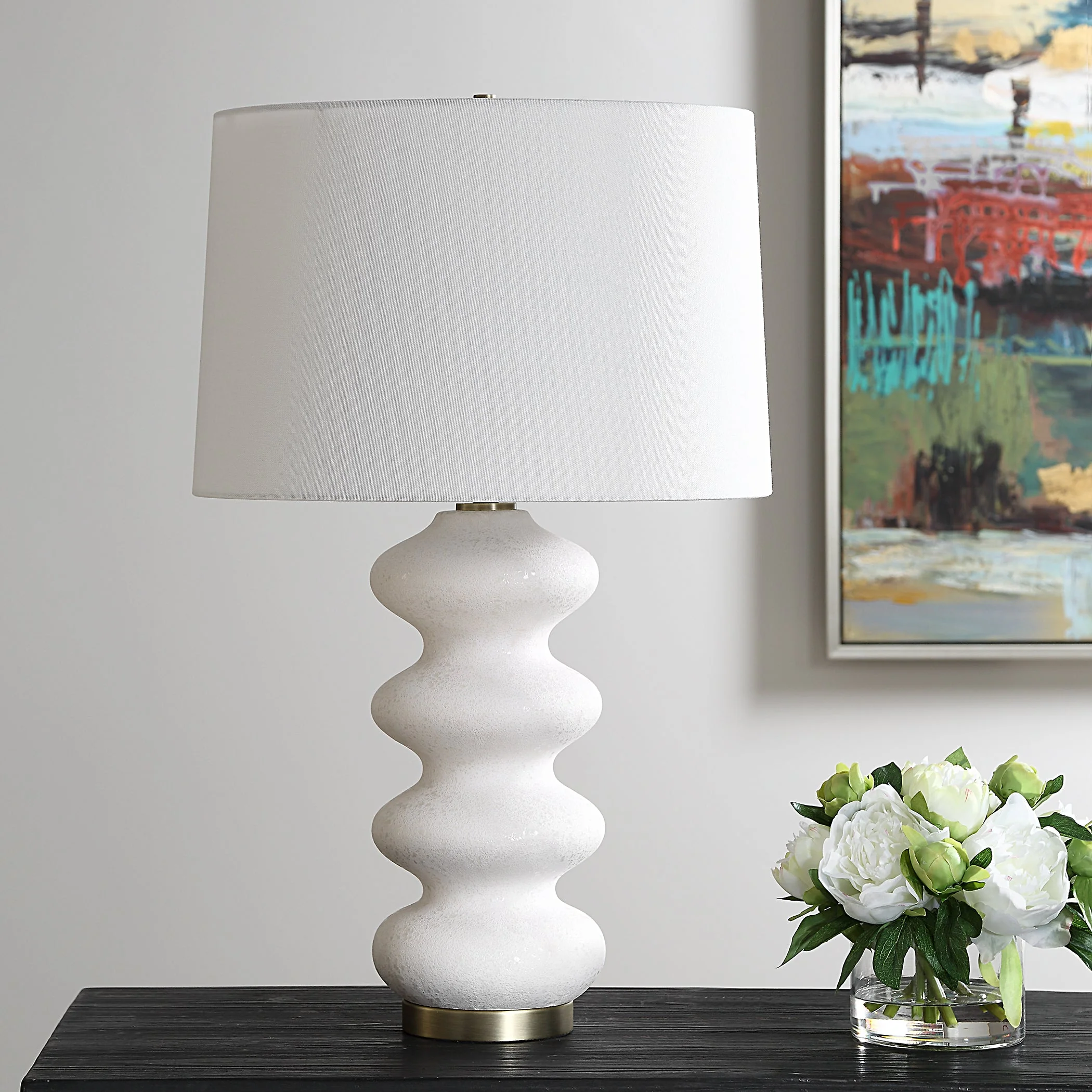 Uttermost Liora White Table Lamp - Image 3