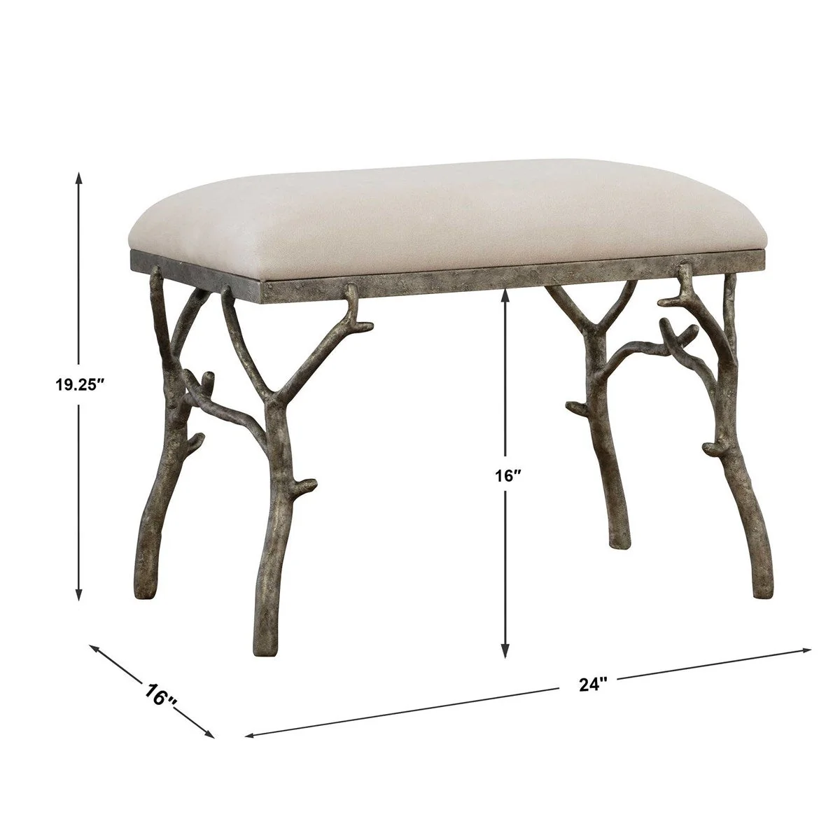 Uttermost Lismore Small Bench - Image 7
