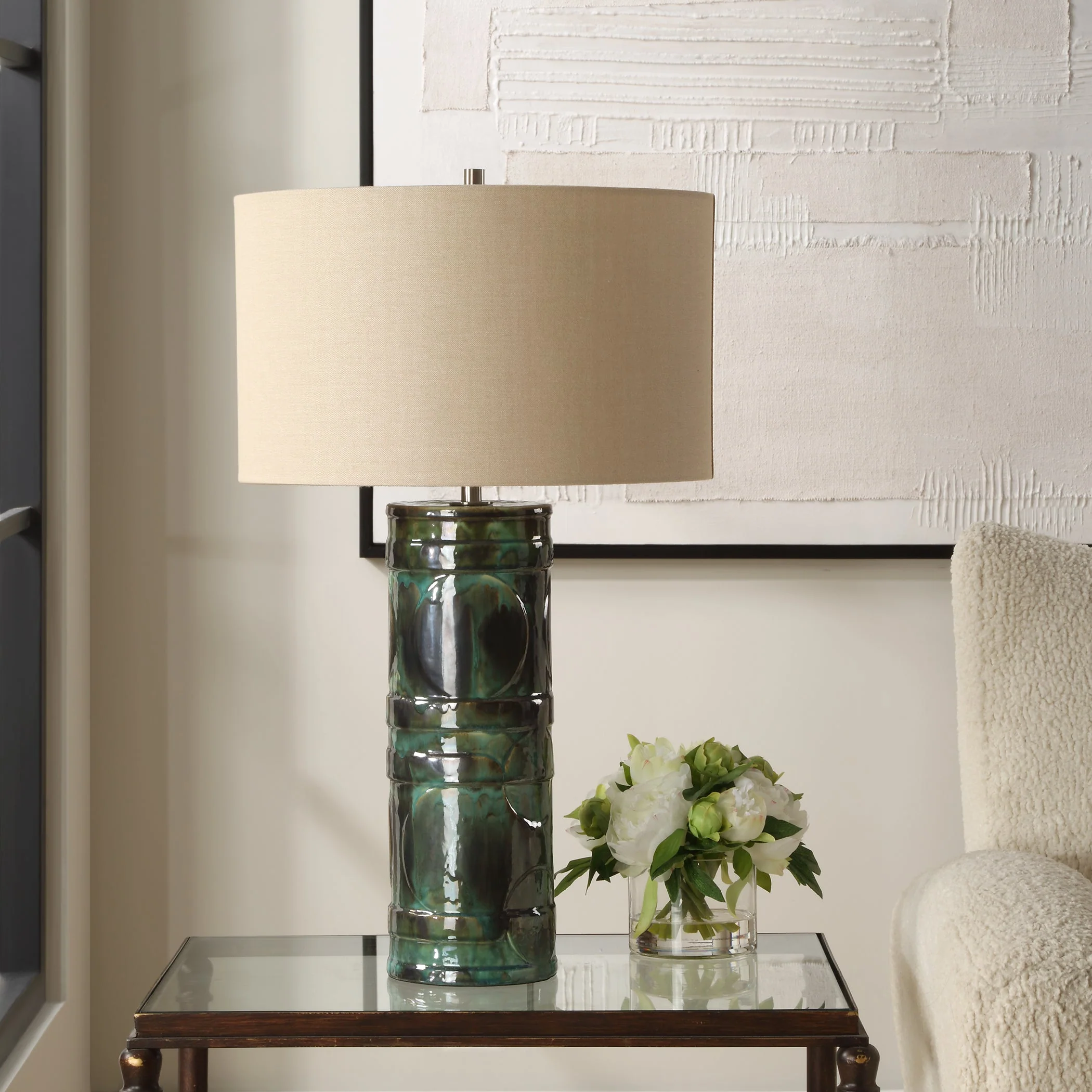 Uttermost Loch Green Glaze Table Lamp - Image 3