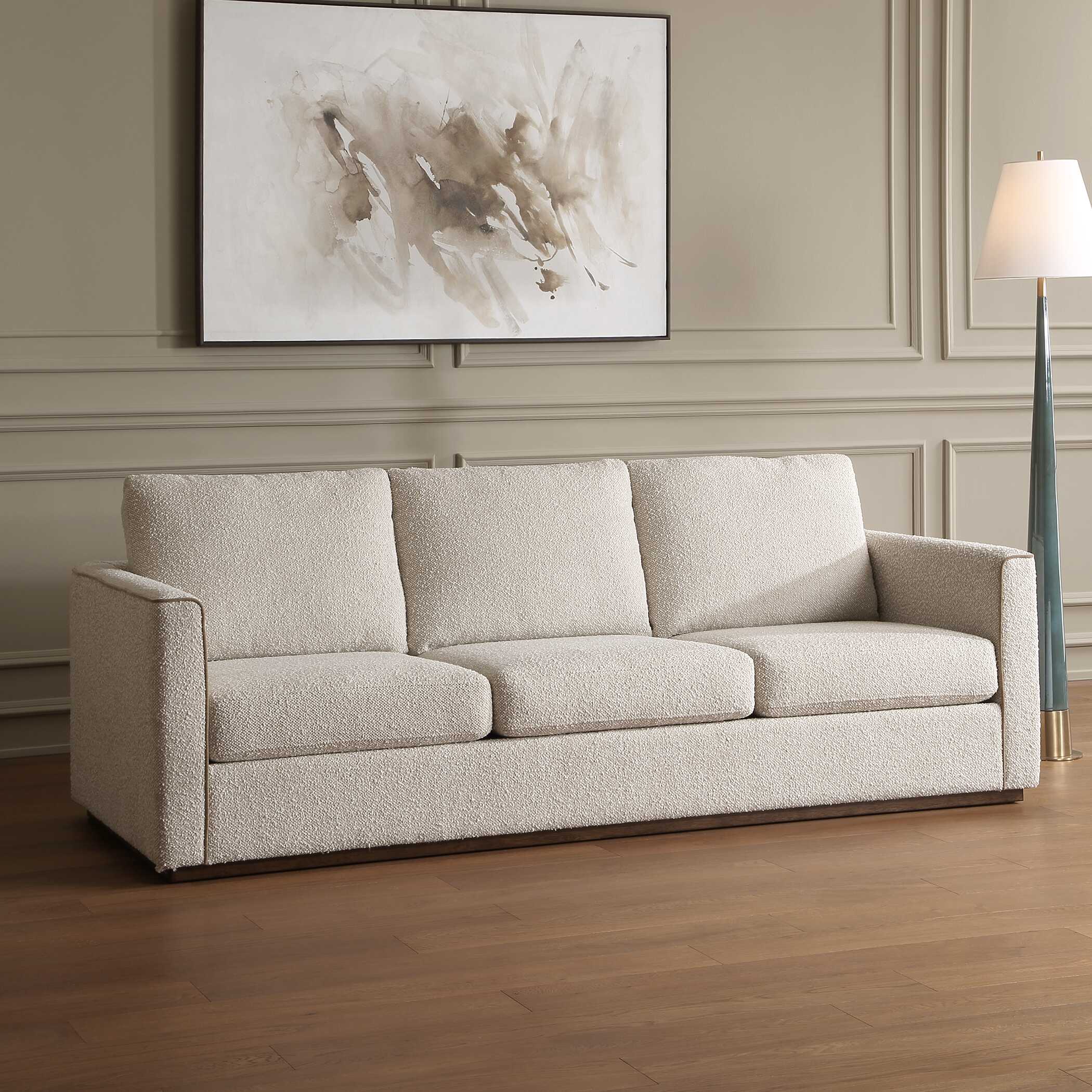 Uttermost Lorien Cream Boucle Sofa - Image 4