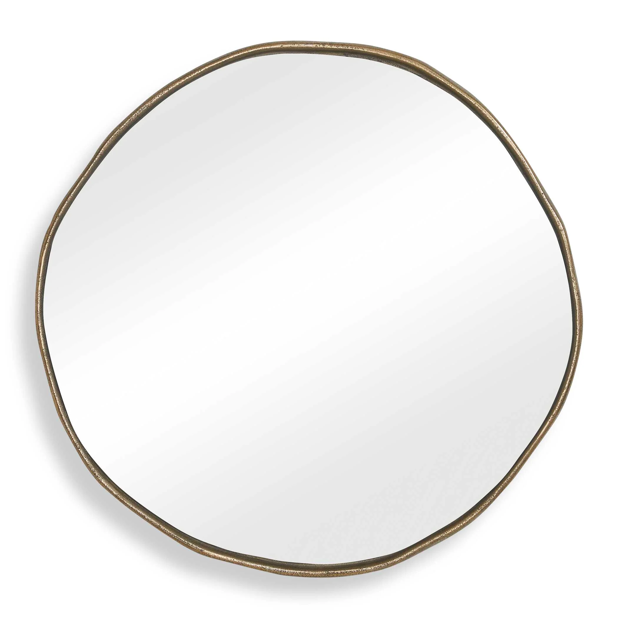 Uttermost Lowen Round Brass Mirror