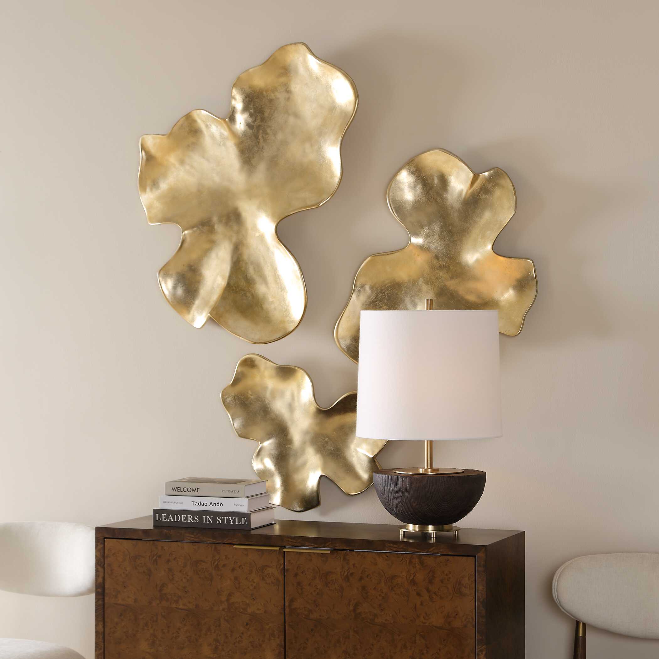 Uttermost Lumina Gold Wall Decor, S/3 - Image 3