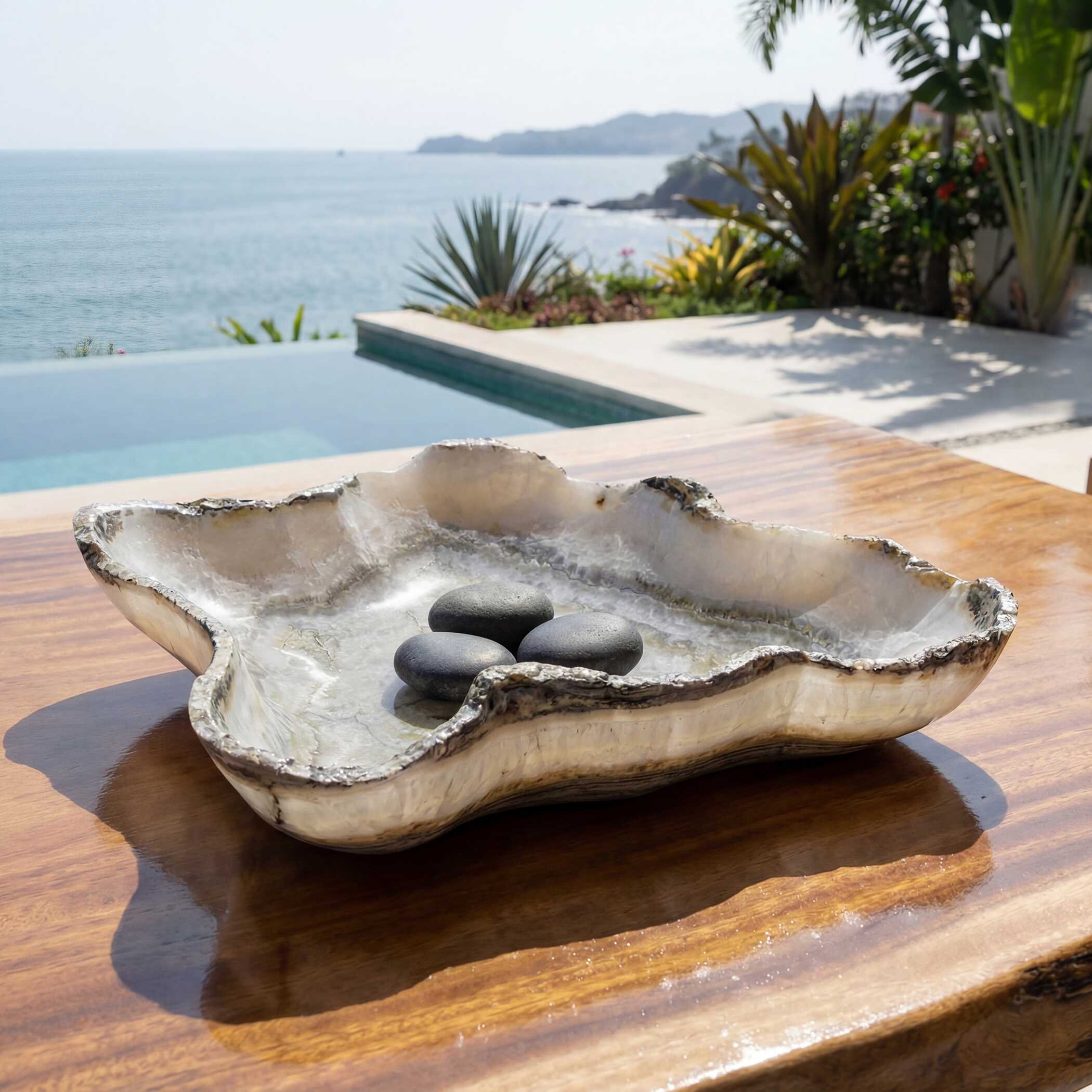 Uttermost Lunara Indoor-Outdoor Stone Bowl - Image 2