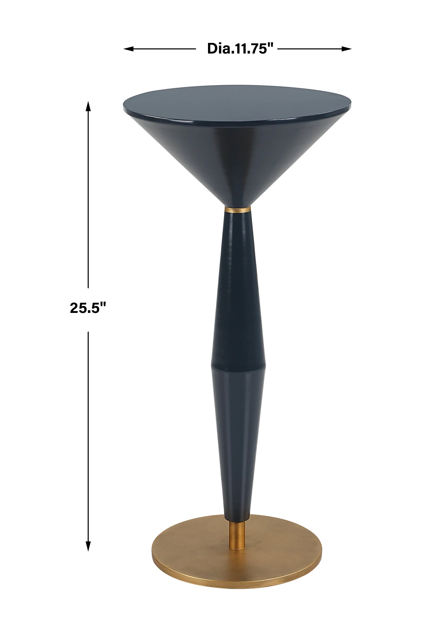 Uttermost Luster Navy Blue Accent Table - Image 3