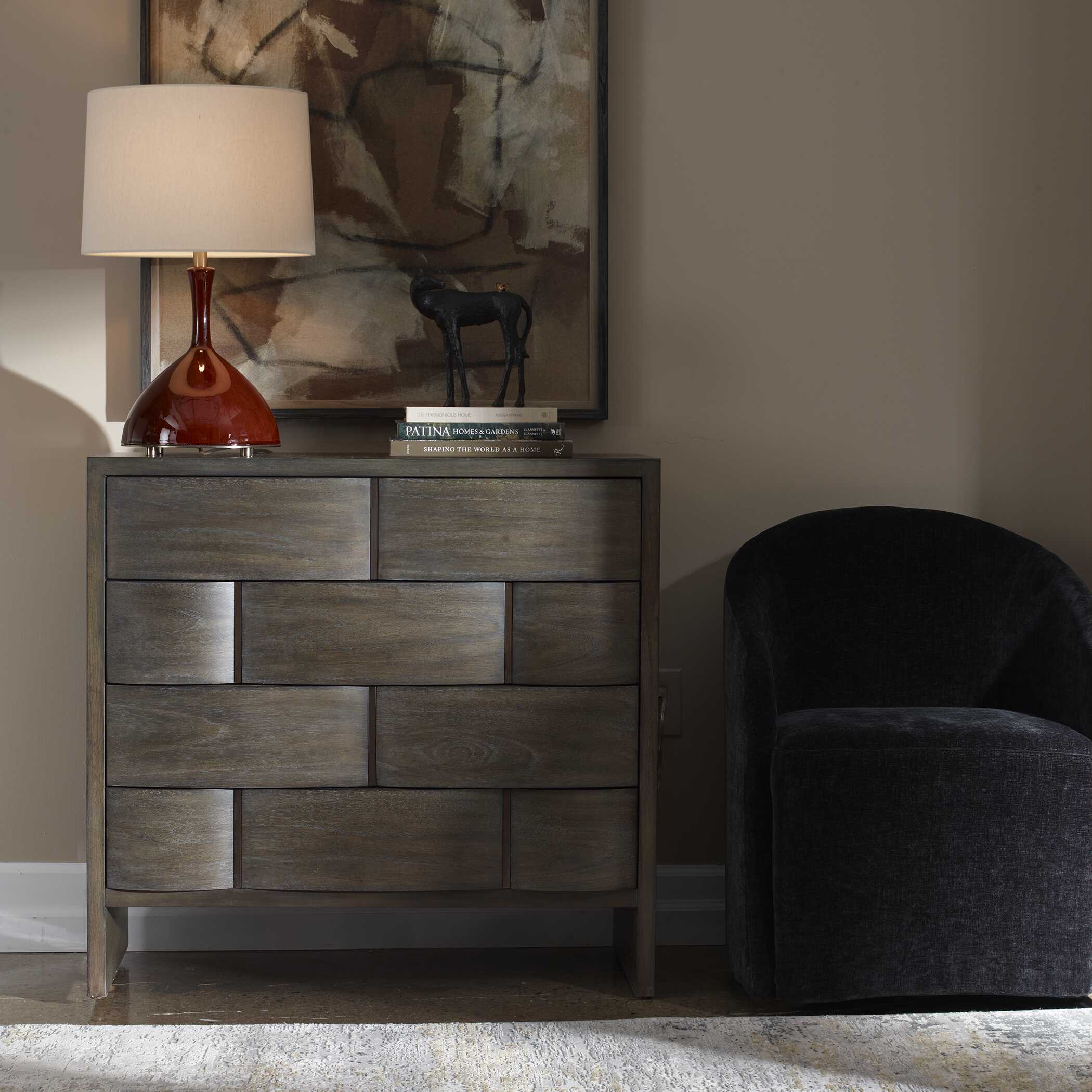 Uttermost Lydon 4 Drawer Brown Finish Chest - Image 2