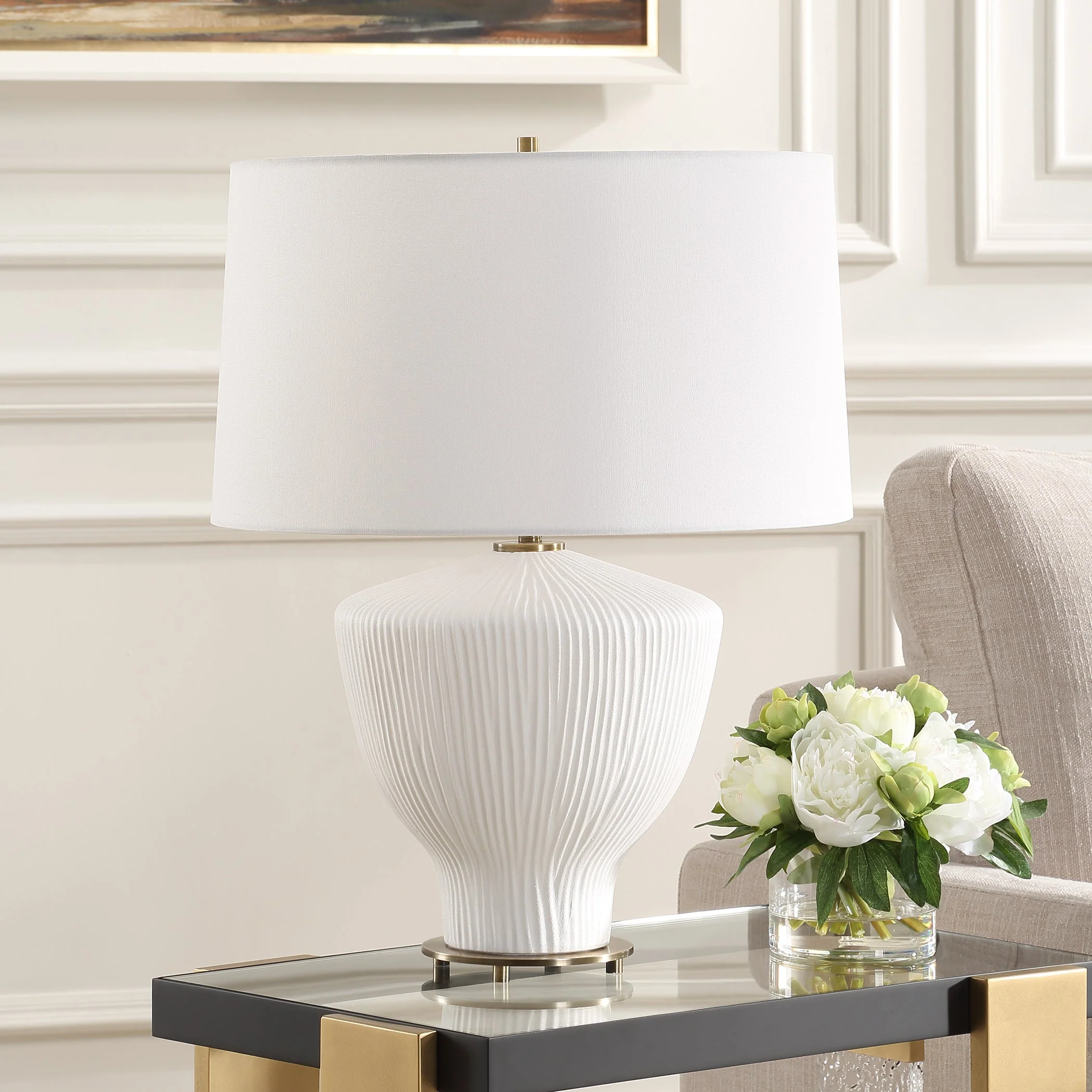 Uttermost Maisie White Table Lamp - Image 3