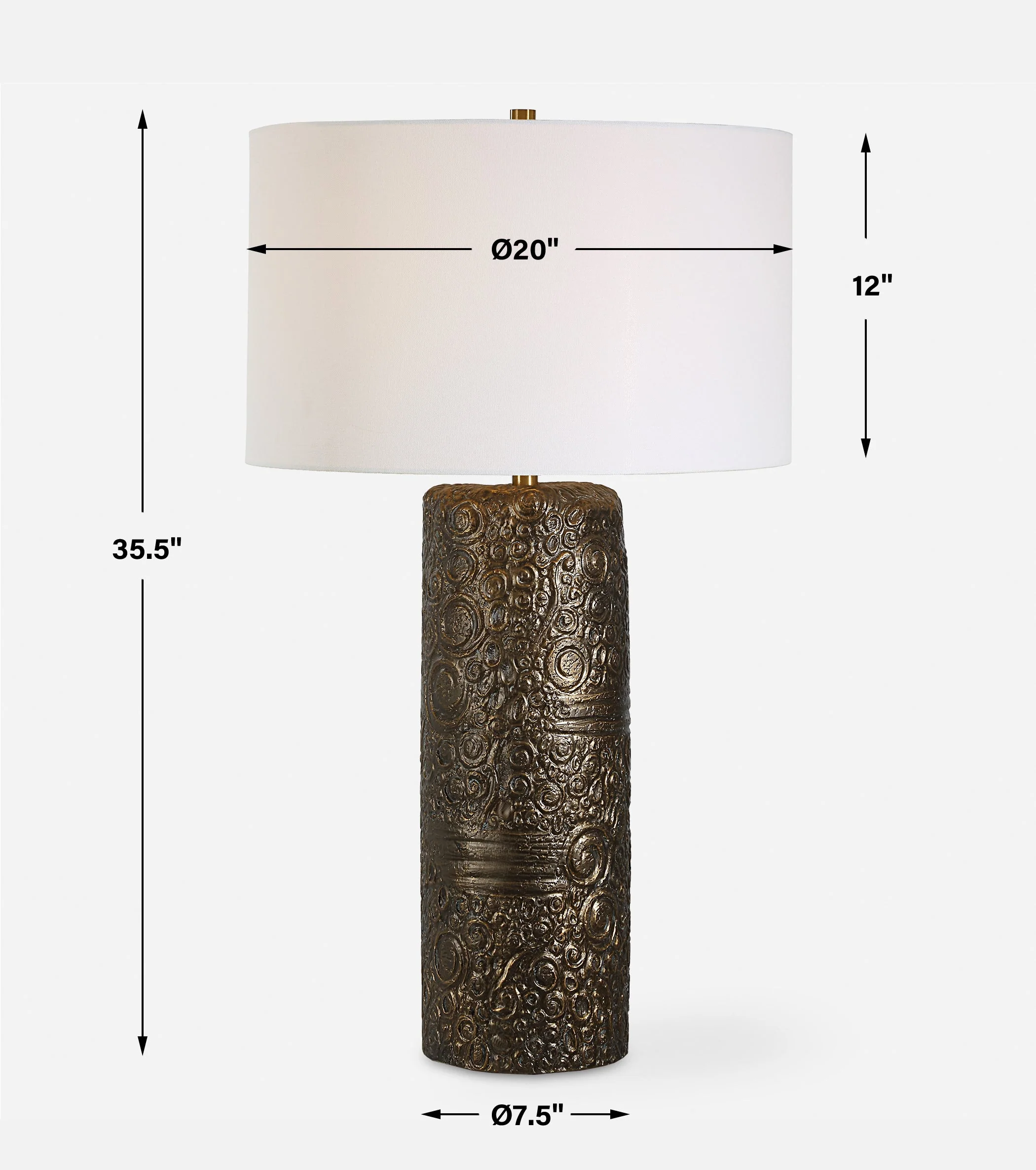 Uttermost Malaga Brass Table Lamp - Image 3
