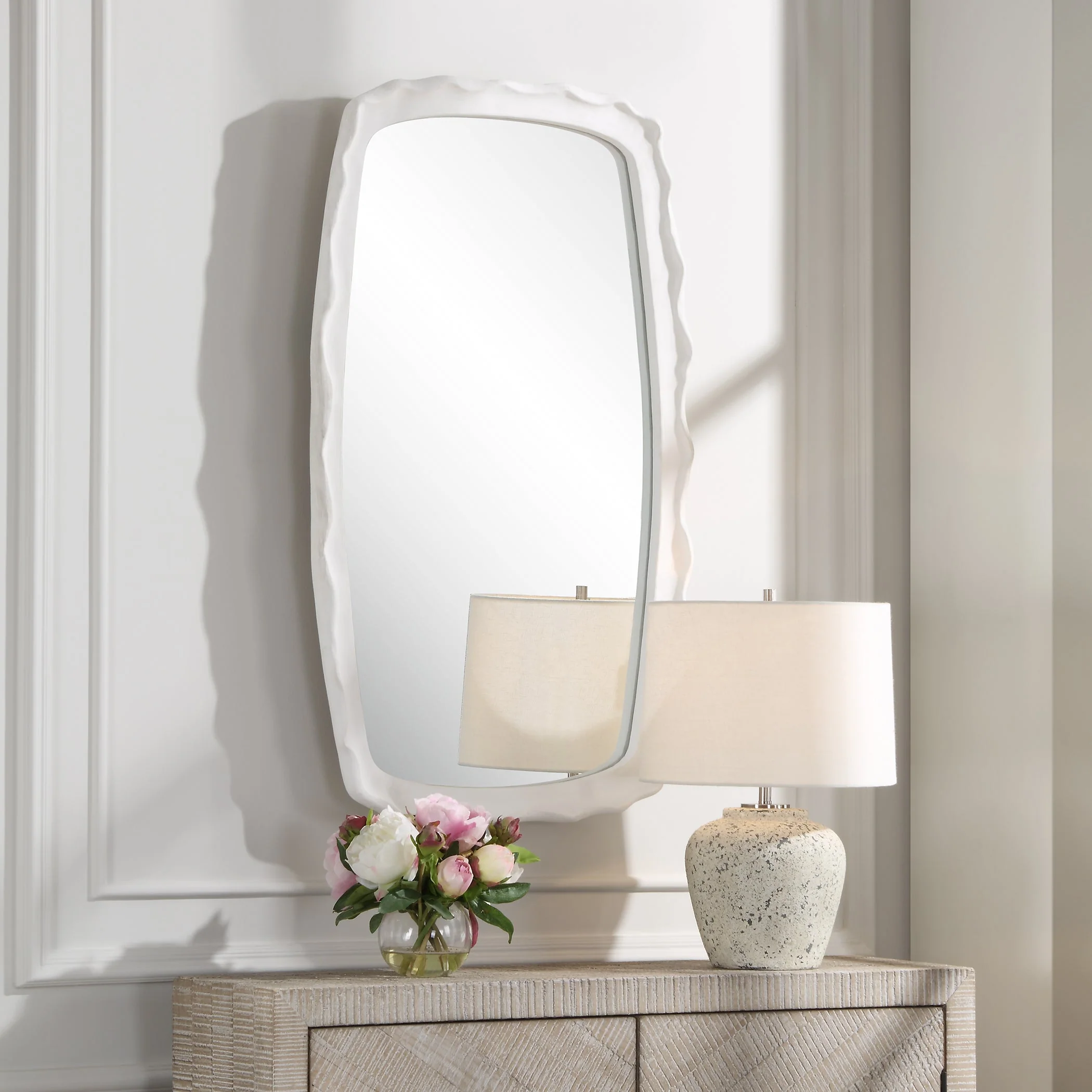 Uttermost Marbella White Mirror - Image 4