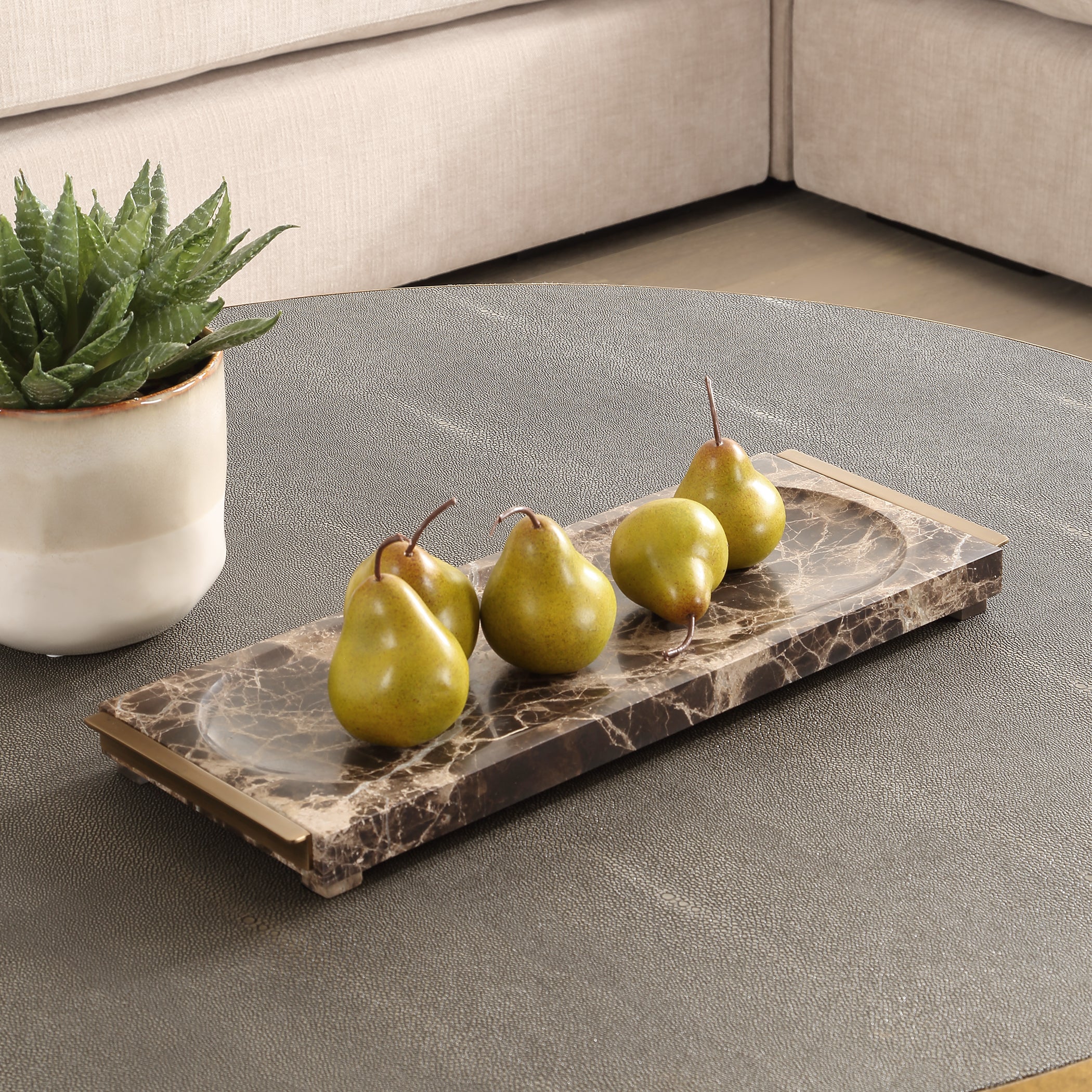Uttermost Marble Tray Crest - Image 2