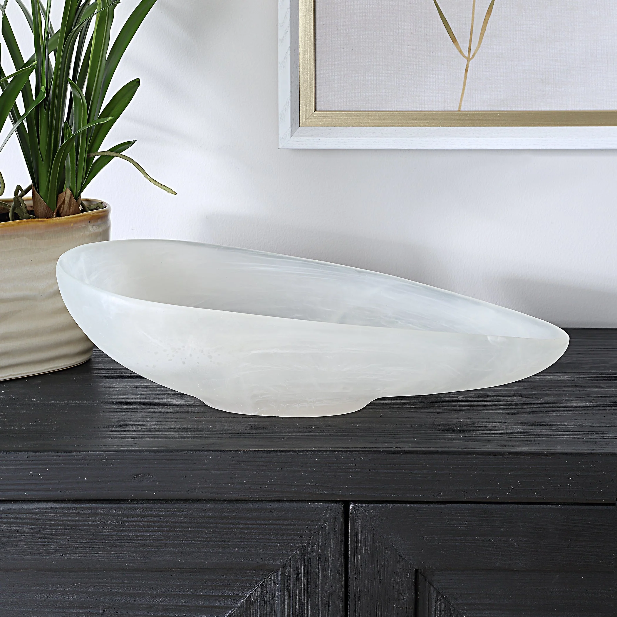 Uttermost Marchena White Bowl - Image 2