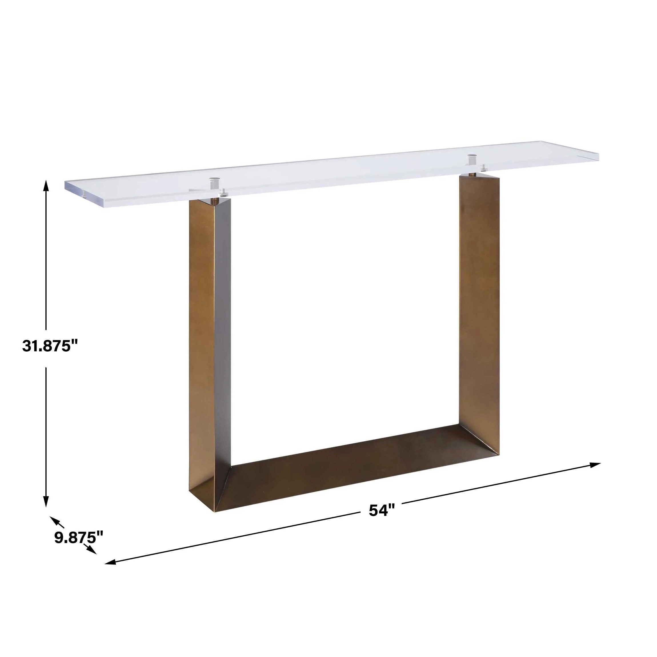 Uttermost McElroy Modern Bronze Console Table - Image 3