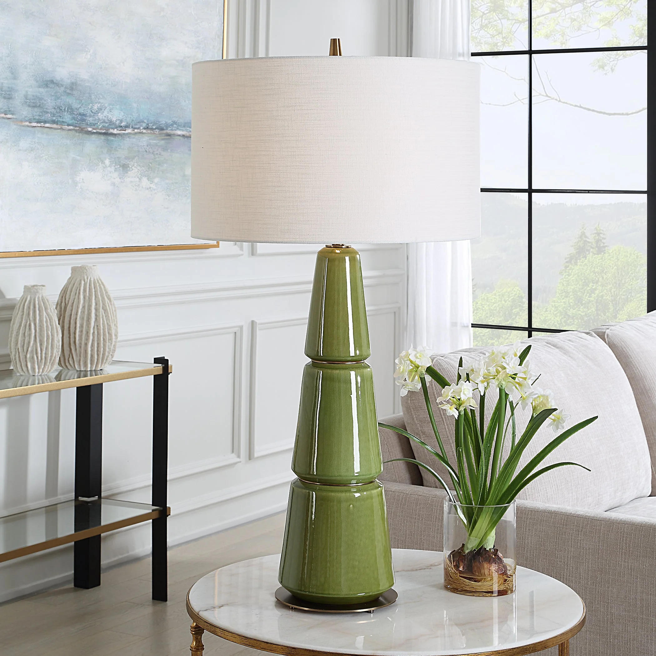 Uttermost Mendell Moss Green Table Lamp - Image 2