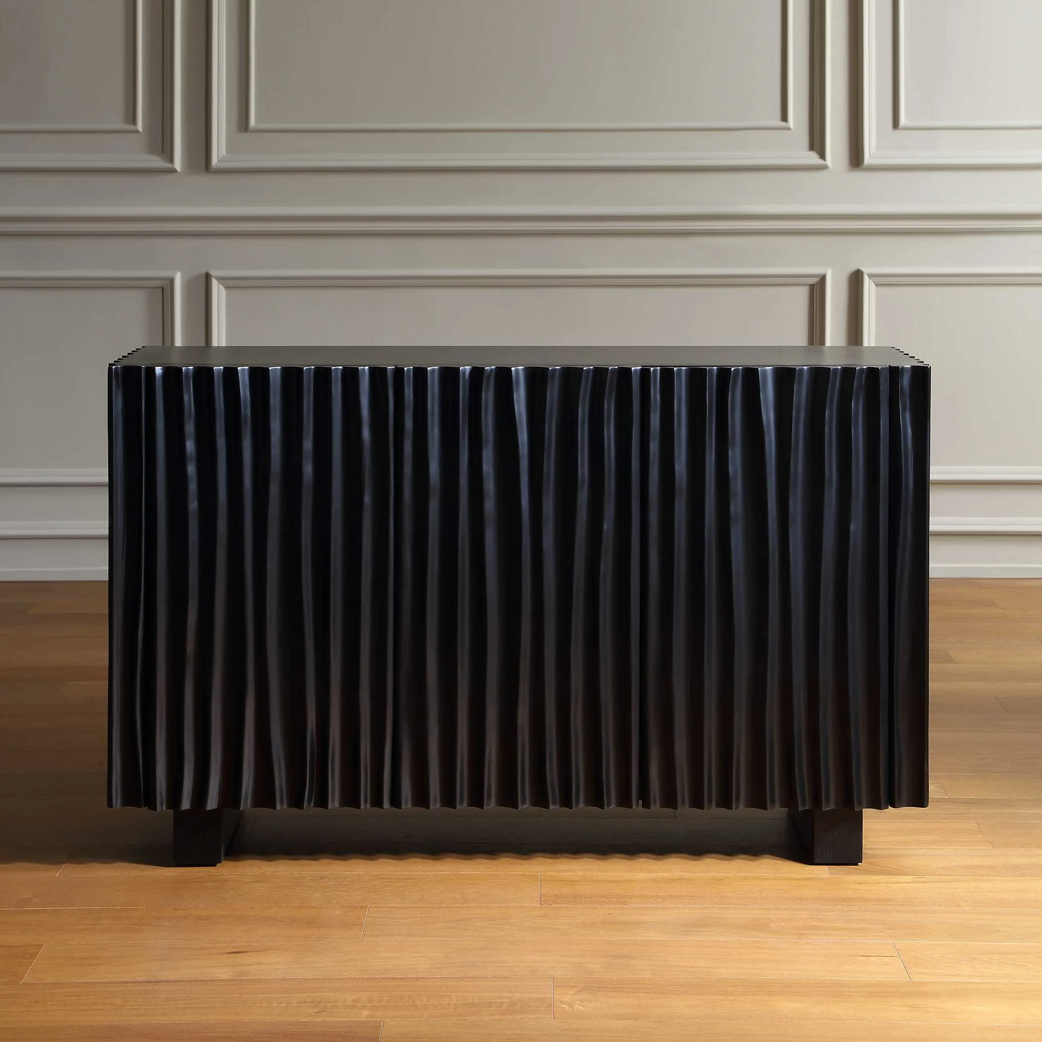 Uttermost Mercado Black 3 Door Cabinet - Image 4