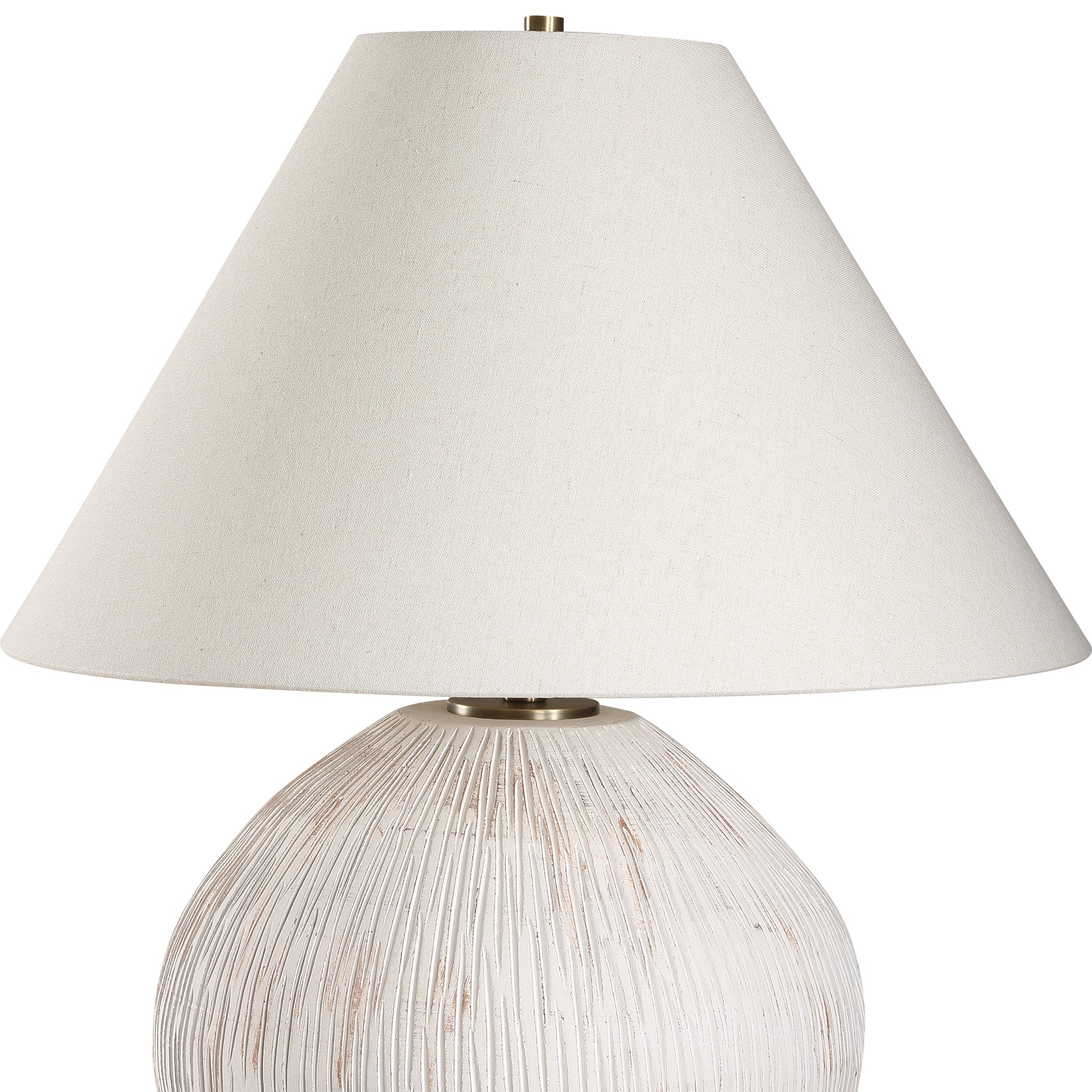 Uttermost Meryl Aged White Table Lamp - Image 5