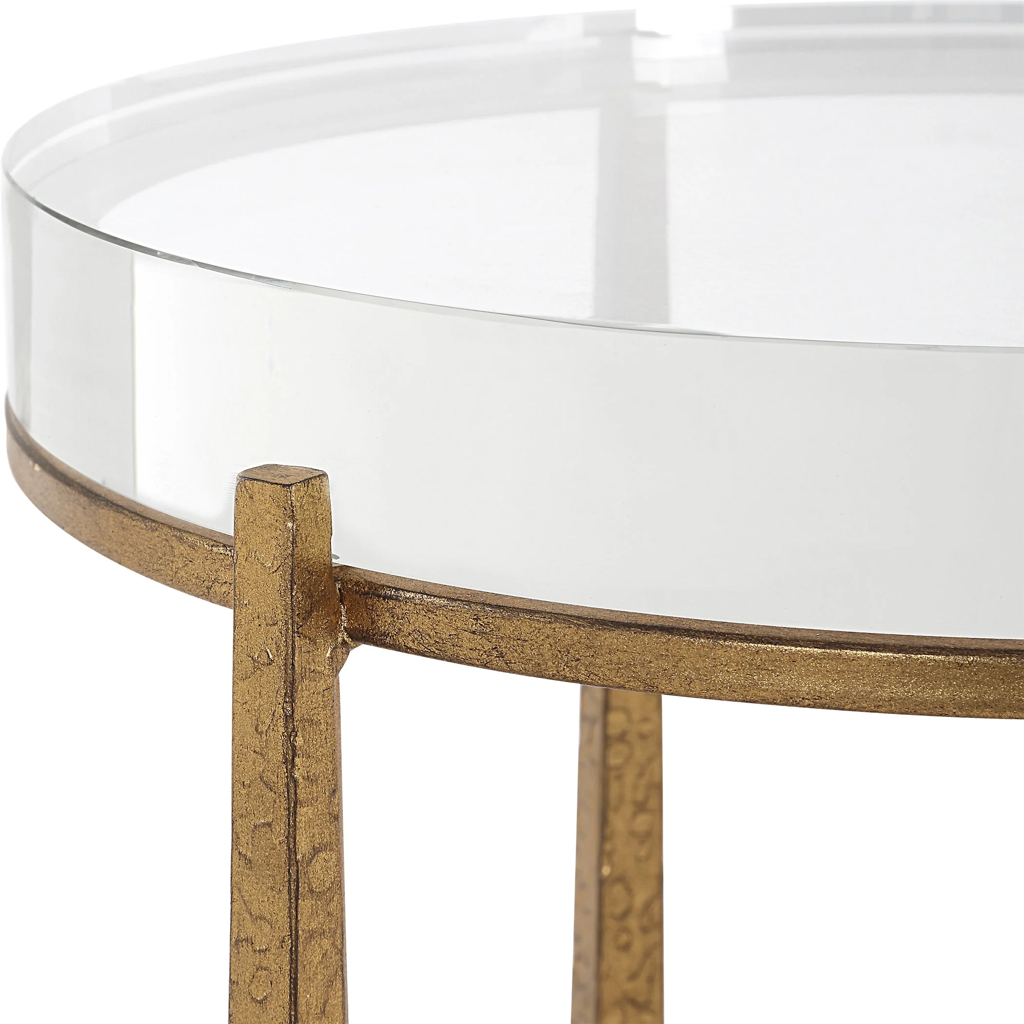 Uttermost Midas Antique Gold Accent Table - Image 6