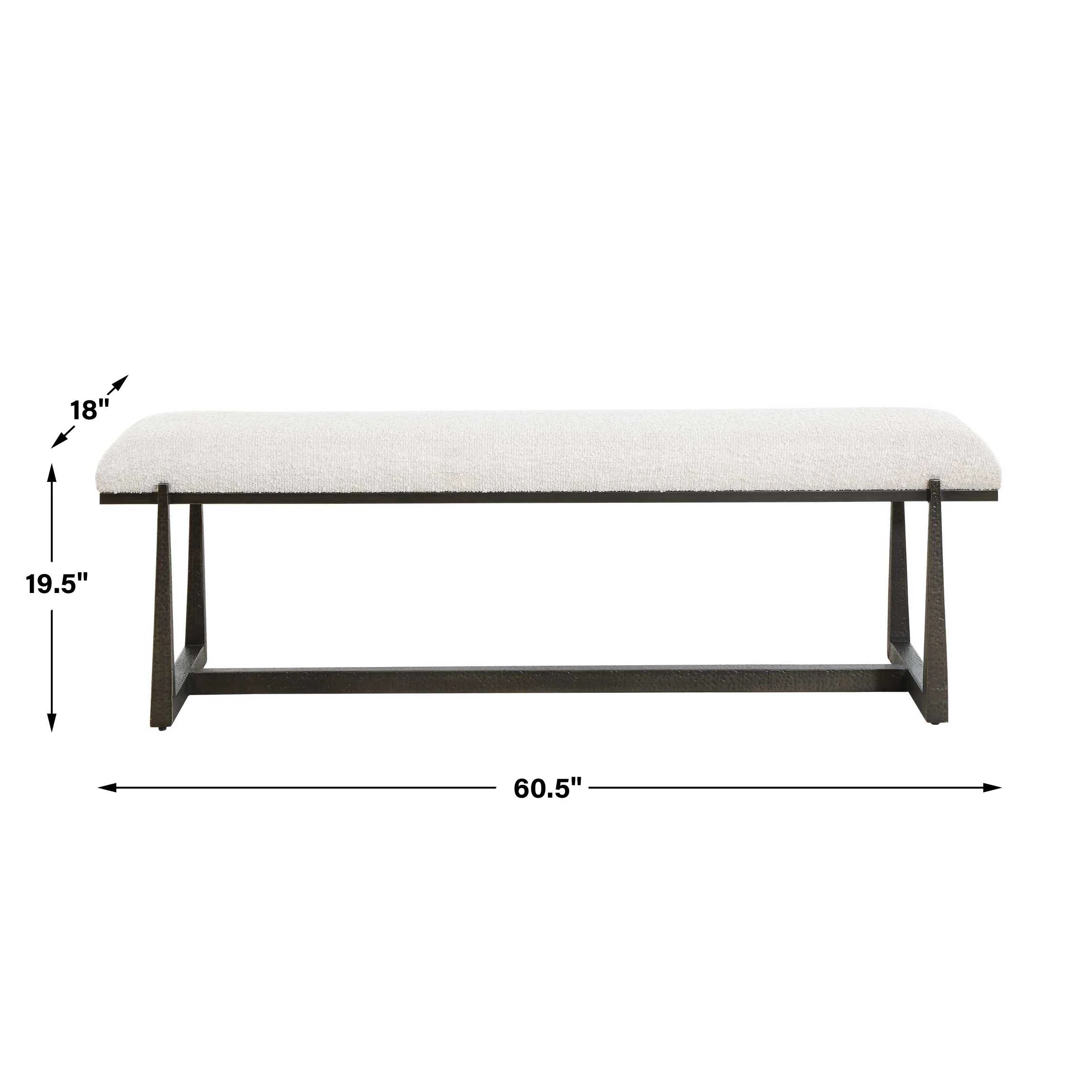 Uttermost Midas Black Long Bench - Image 3
