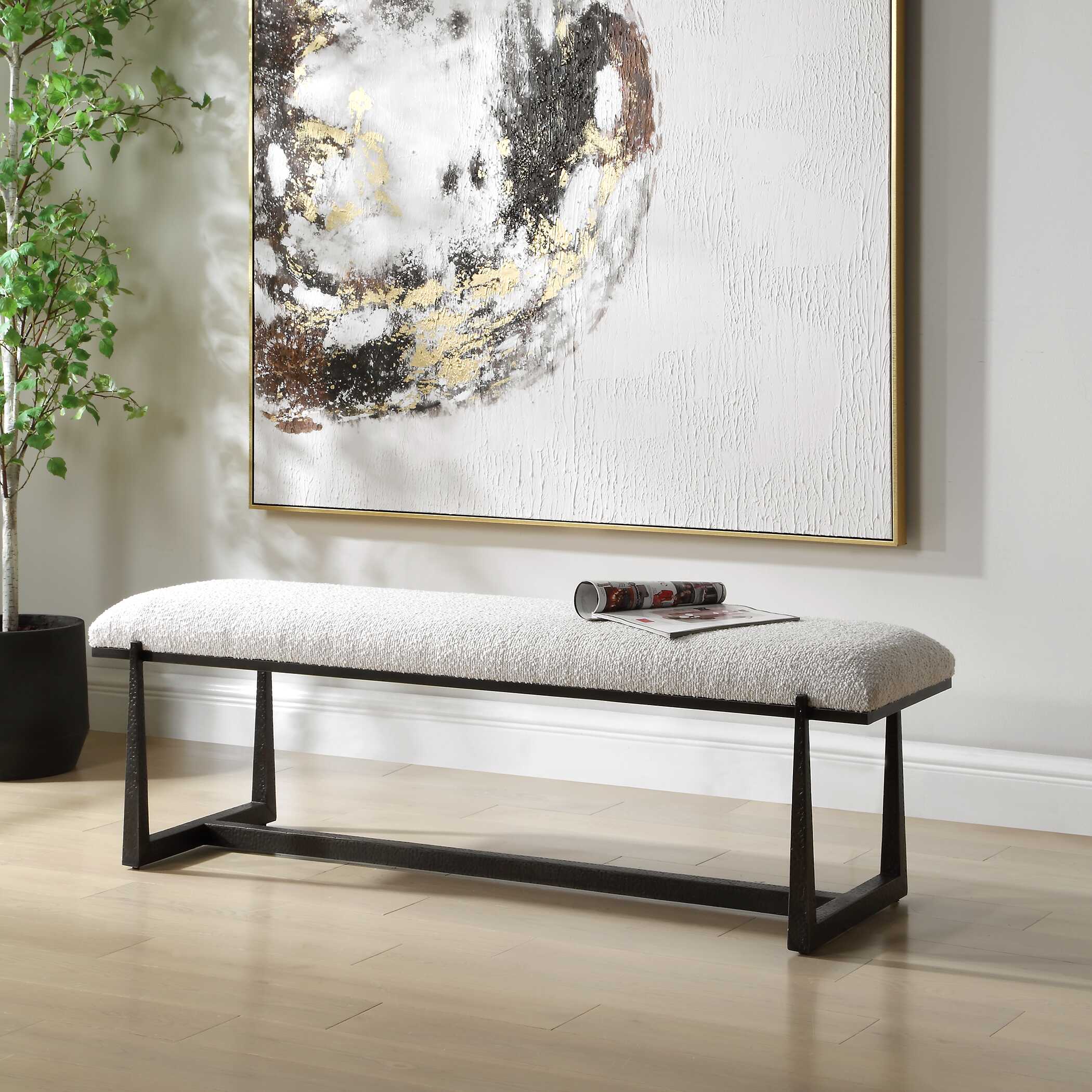 Uttermost Midas Black Long Bench - Image 5