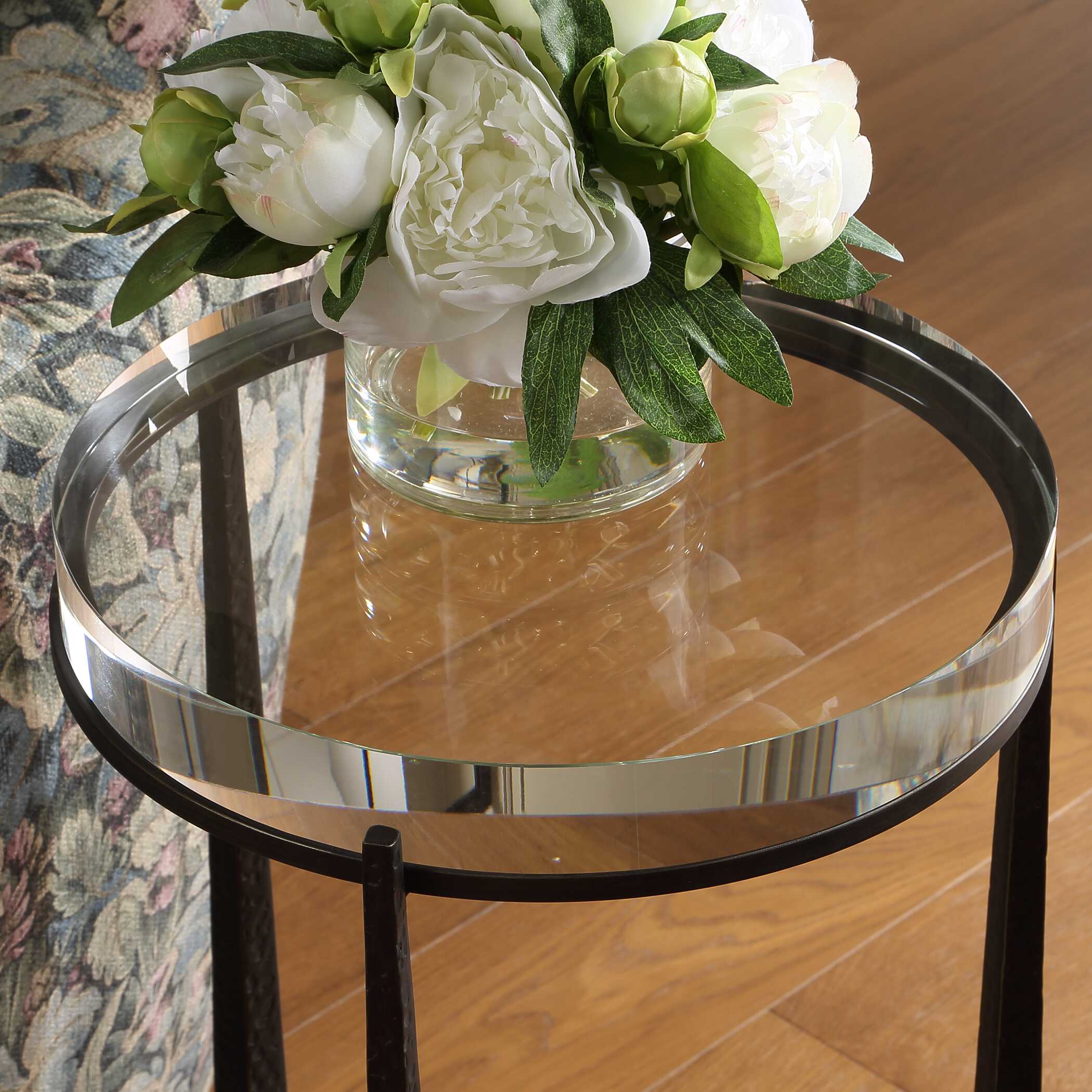 Uttermost Midas Dark Bronze Round Accent Table - Image 4